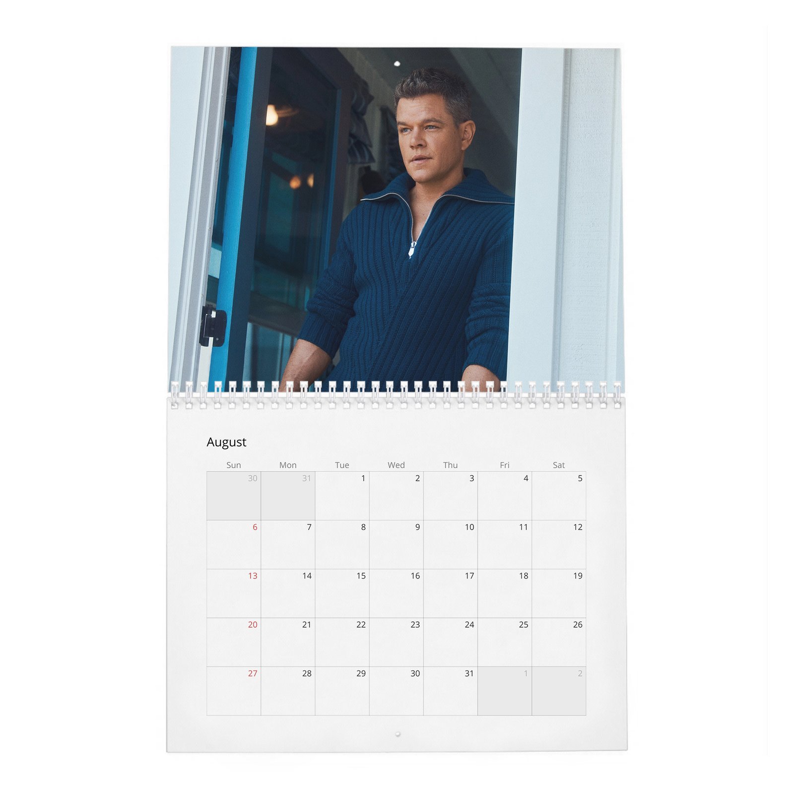 08 Matt Damon - The Evolution Of 2027 Wall Calendar