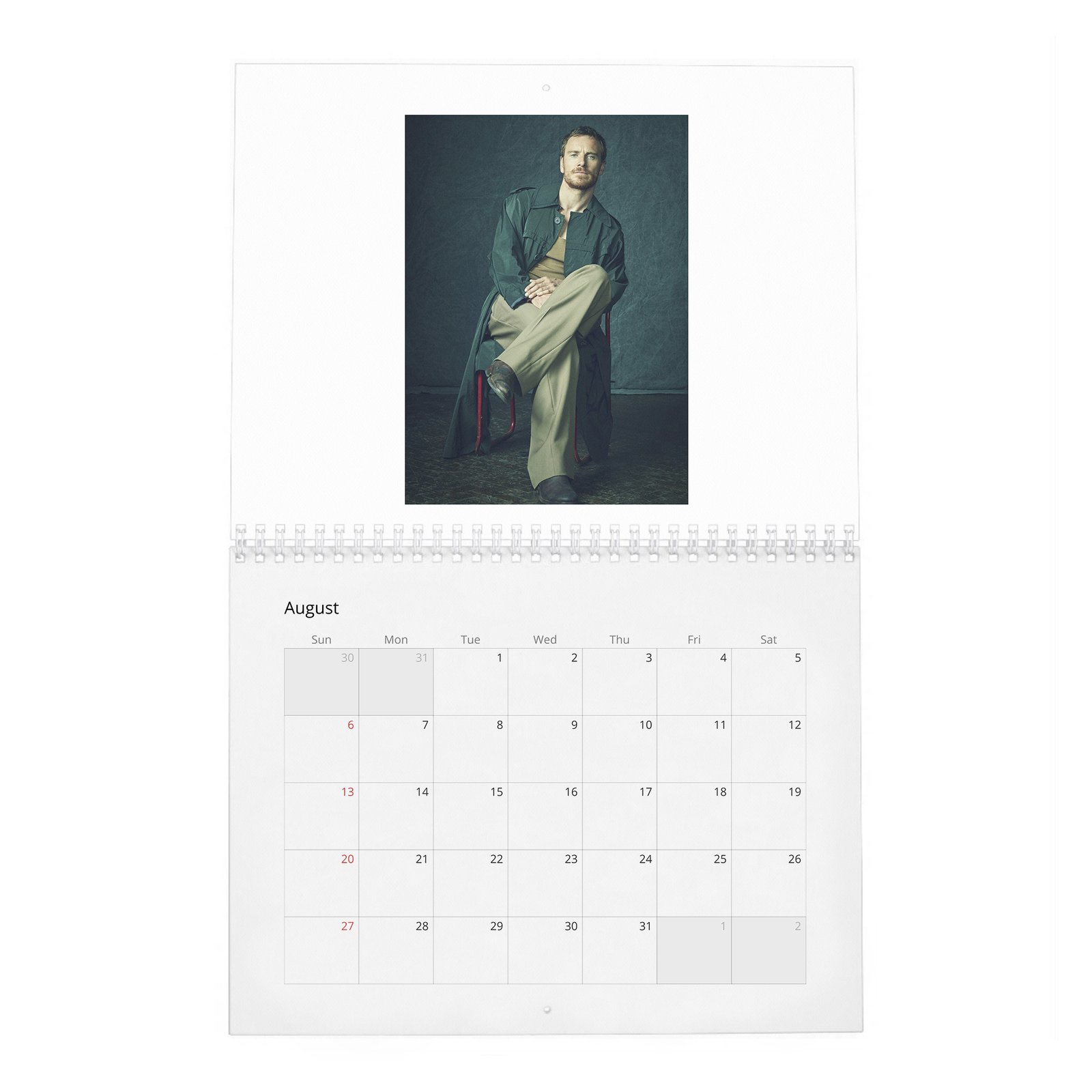 Michael Fassbender - Rules For Living 2027 Wall Calendar