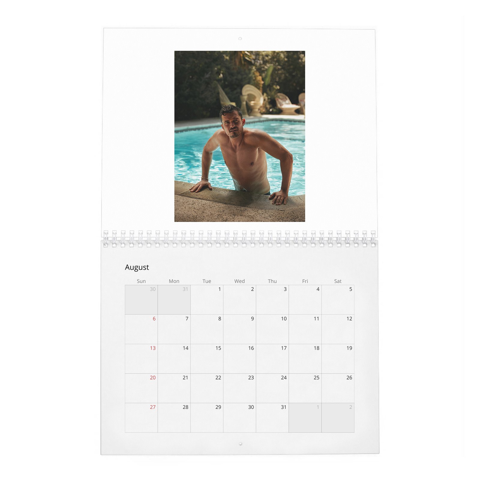 08 Orlando Bloom - Flaunt 2027 Wall Calendar