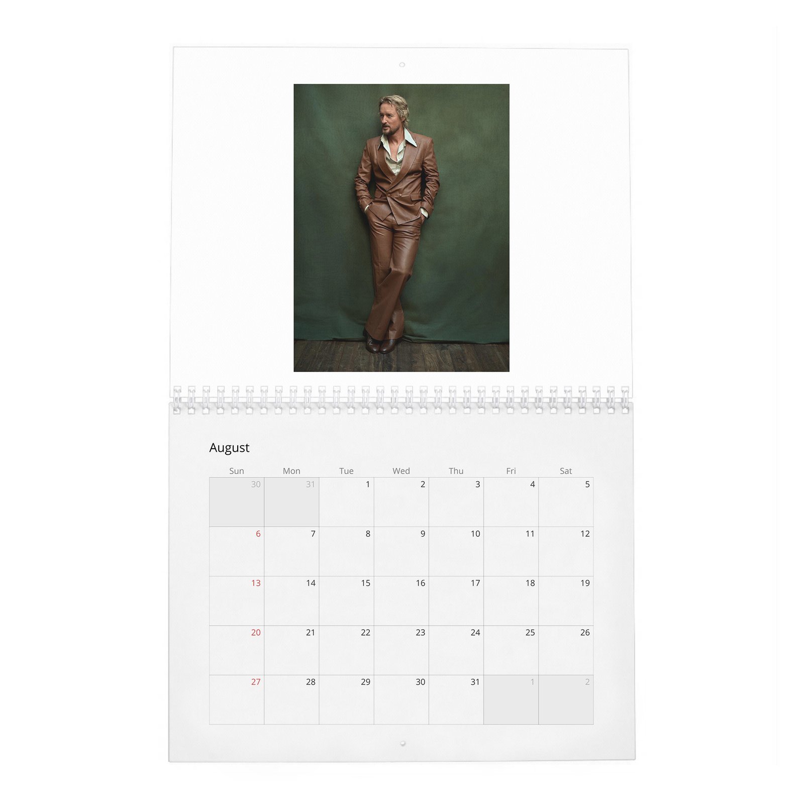 08 Owen Wilson - Doing Great 2027 Wall Calendar