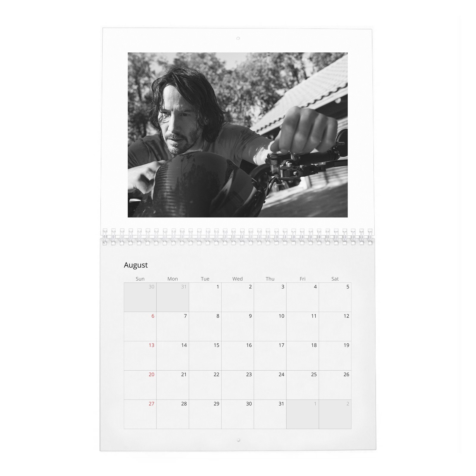 08 Keanu Reeves - Head Up 2027 Wall Calendar