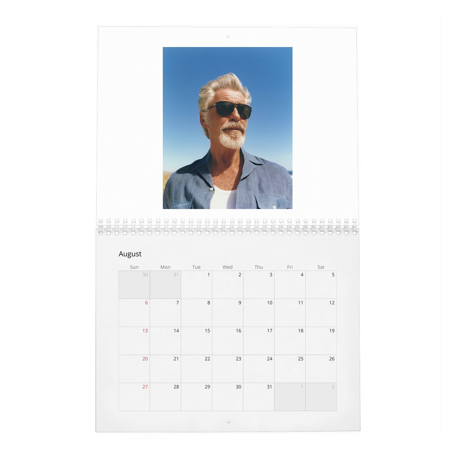 08 Pierce Brosnan - Beachy Life 2027 Wall Calendar