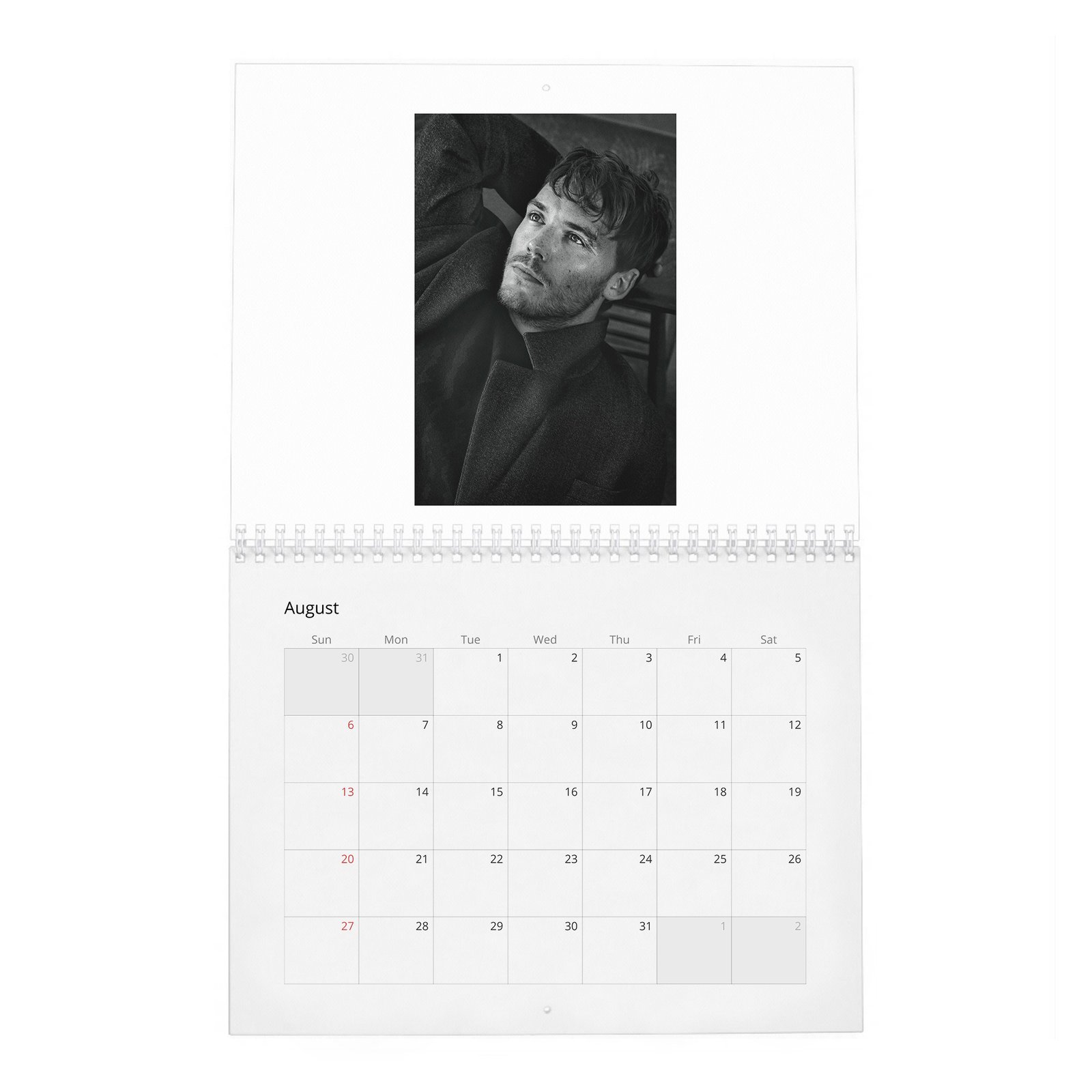 Sam Claflin - Up Close 2027 Wall Calendar
