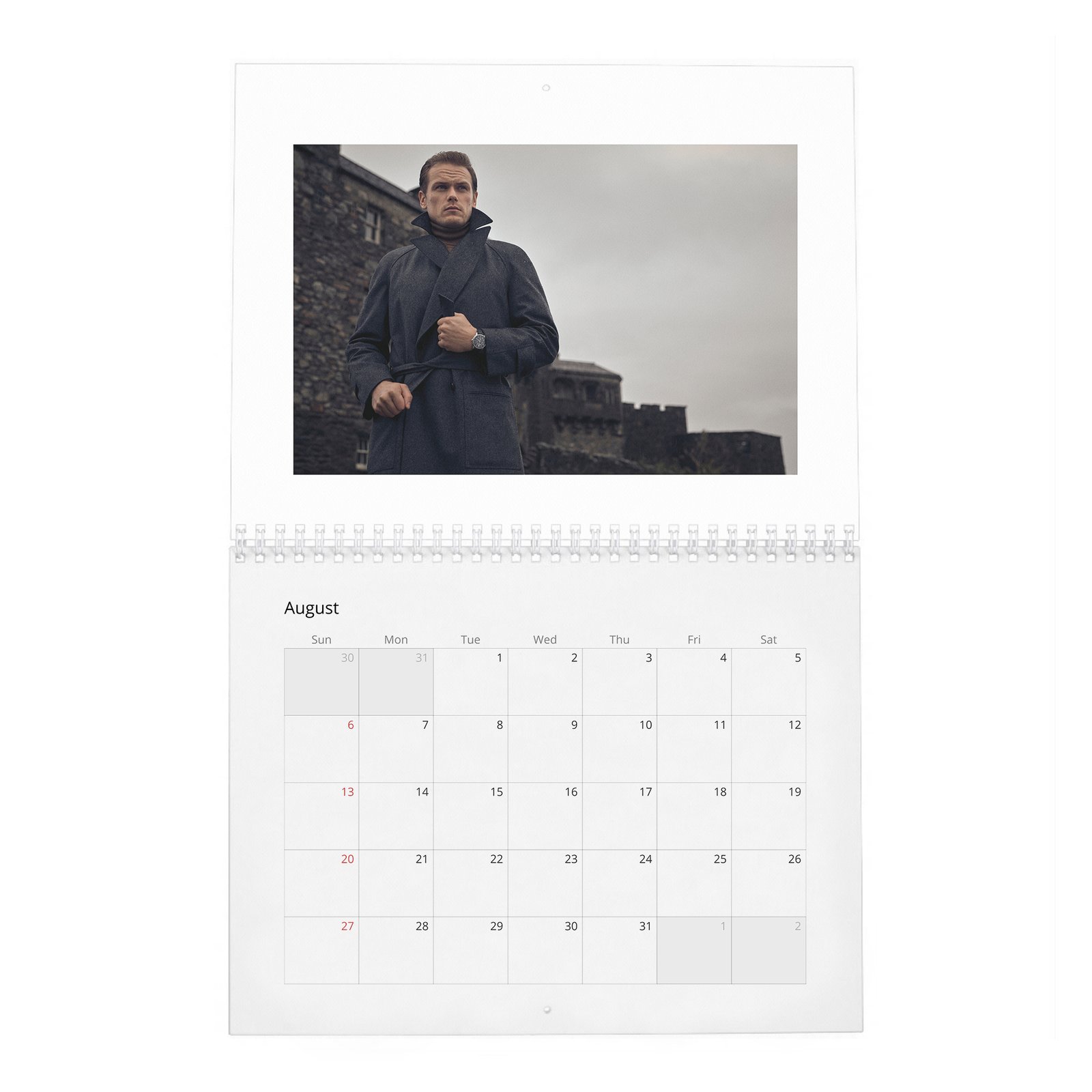 08 Sam Heughan - Monarch Of The Glen 2027 Wall Calendar