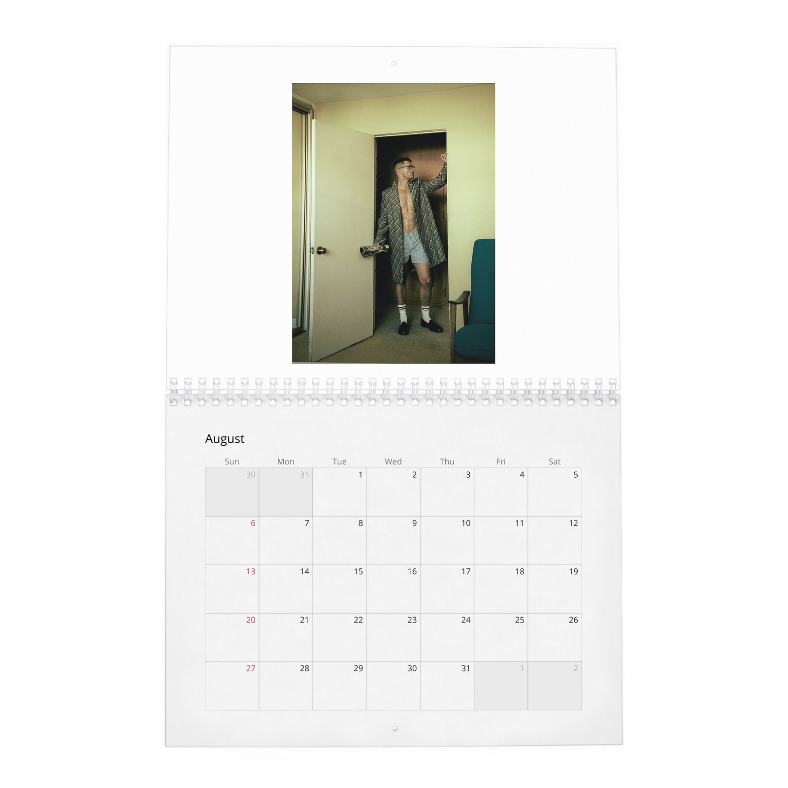 08 Sebastian Stan - Dives Deep 2027 Wall Calendar