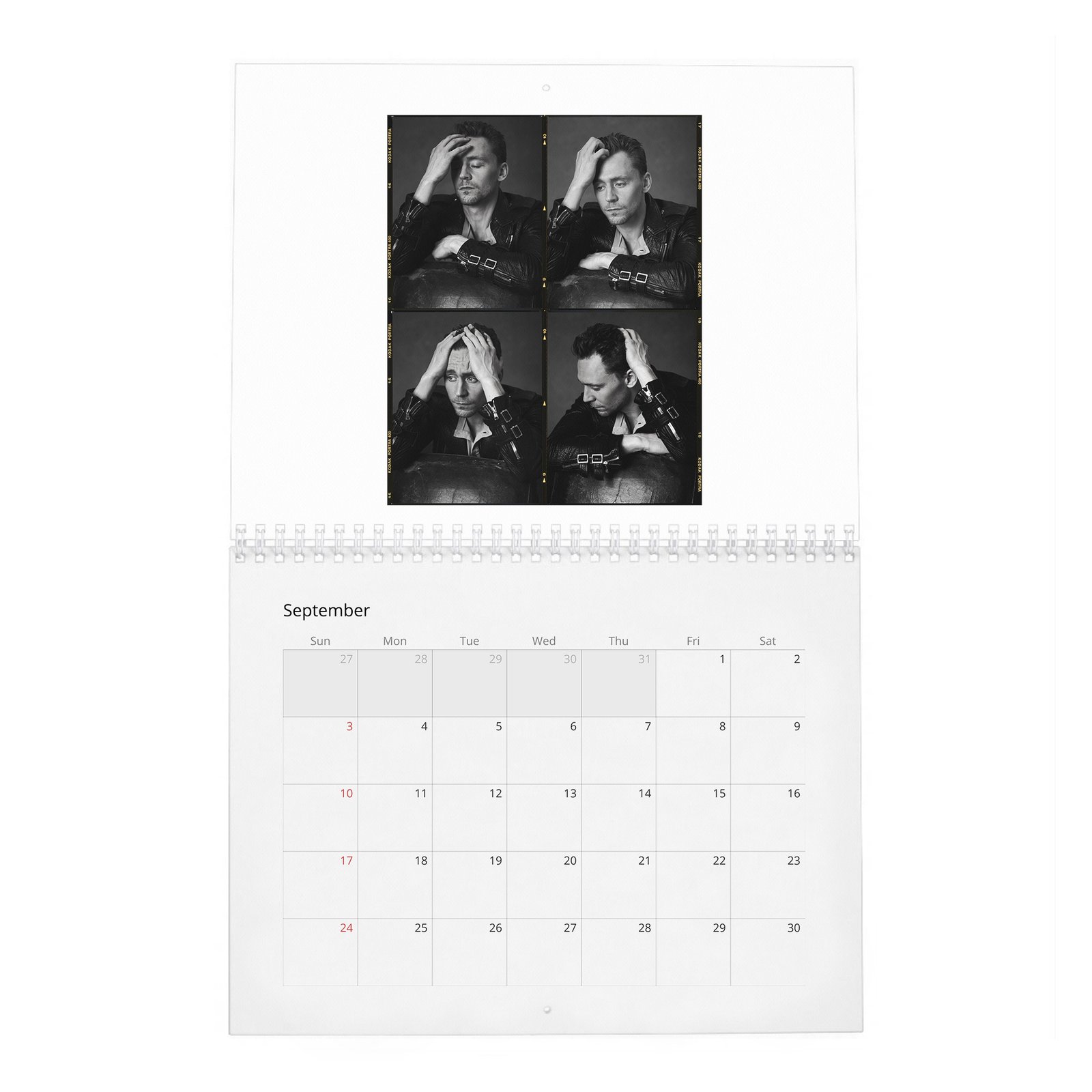 09 Tom Hiddleston - Flaunt 2027 Wall Calendar