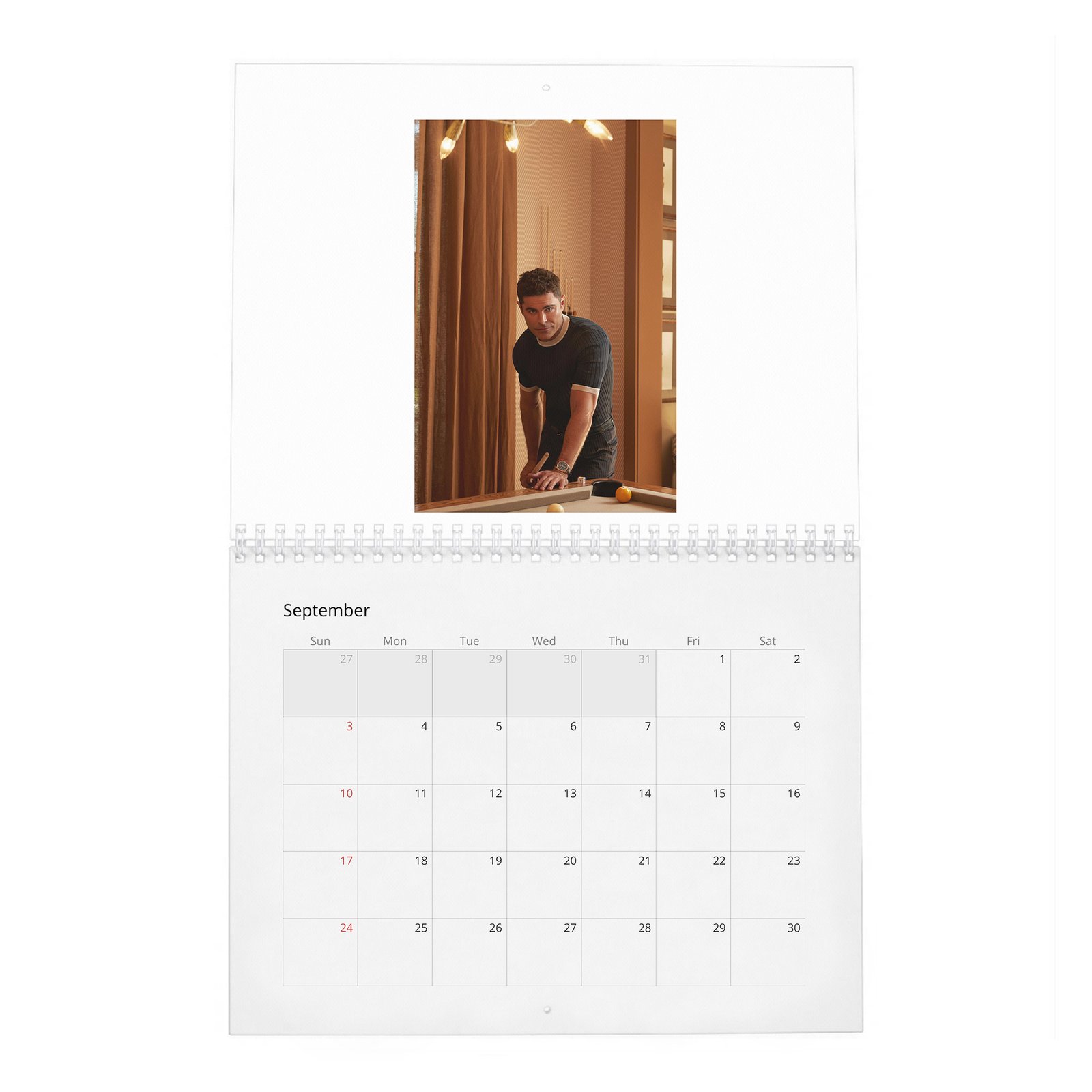 09 Zac Efron - The Ringmaster 2027 Wall Calendar