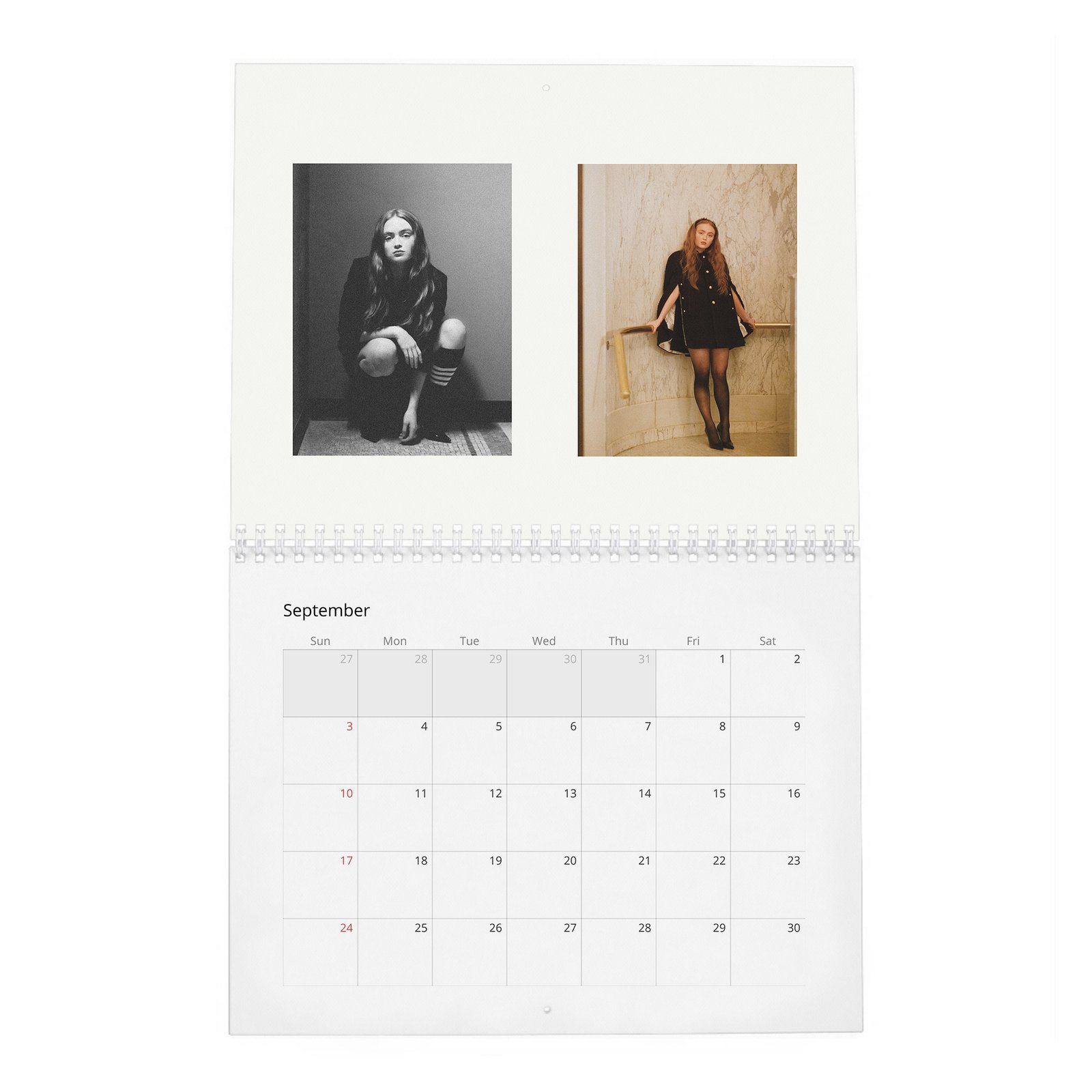 09 Sadie Sink - Flaunt 2027 Wall Calendar