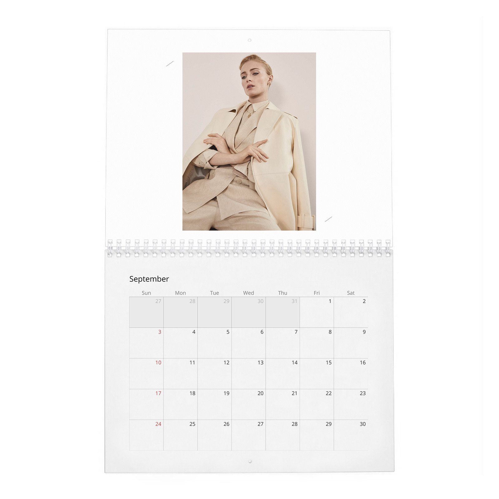 09 Sophie Turner - The North Star 2027 Wall Calendar