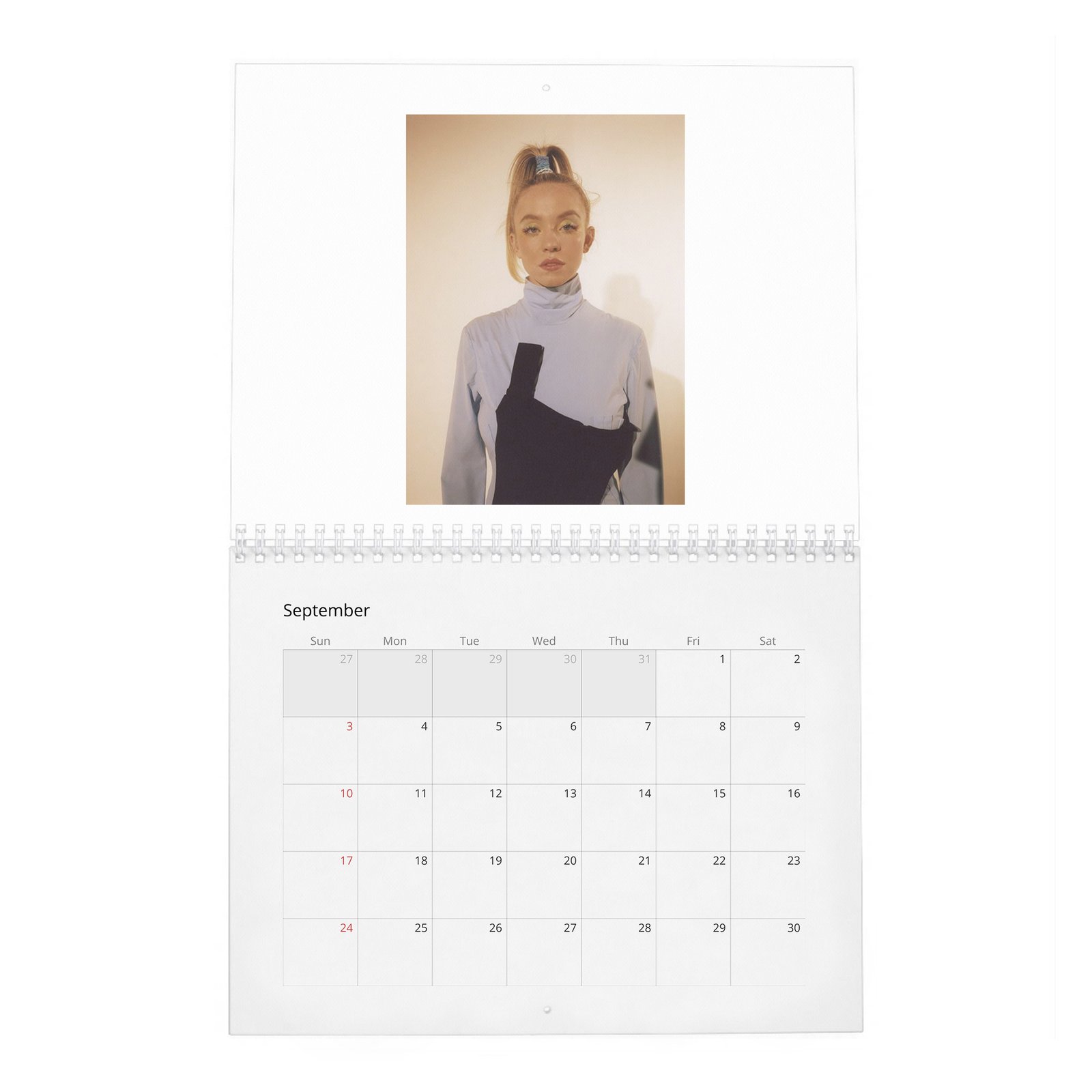09 Sydney Sweeney - Content 2027 Wall Calendar