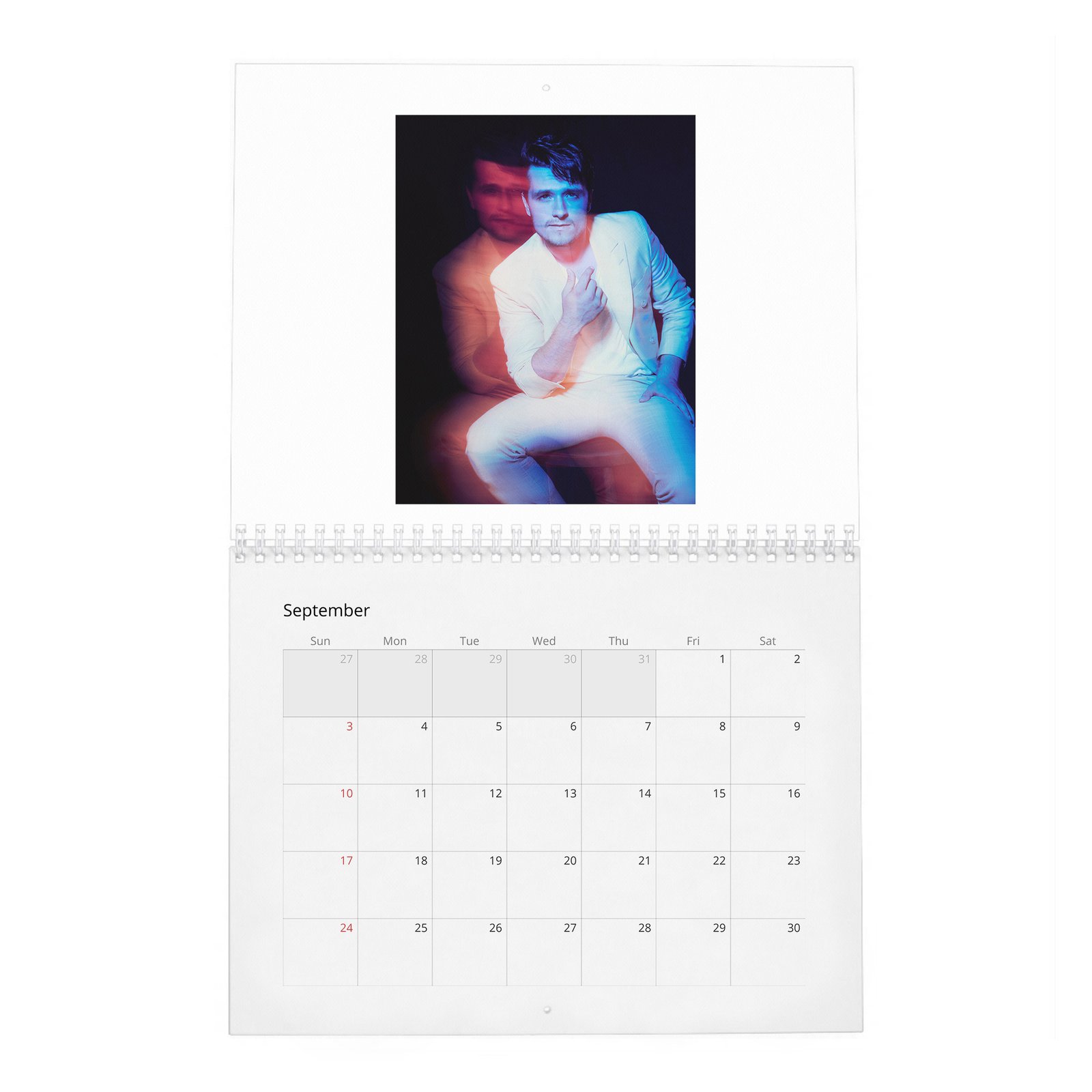 09 Josh Hutcherson - Flaunt 2027 Wall Calendar