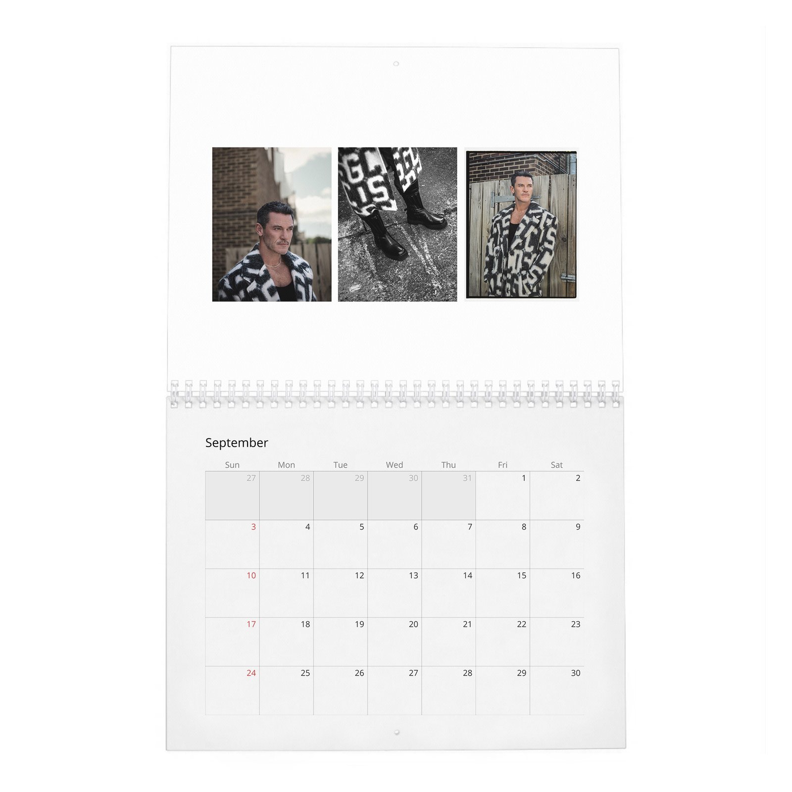 09 Luke Evans - In Conversation 2027 Wall Calendar