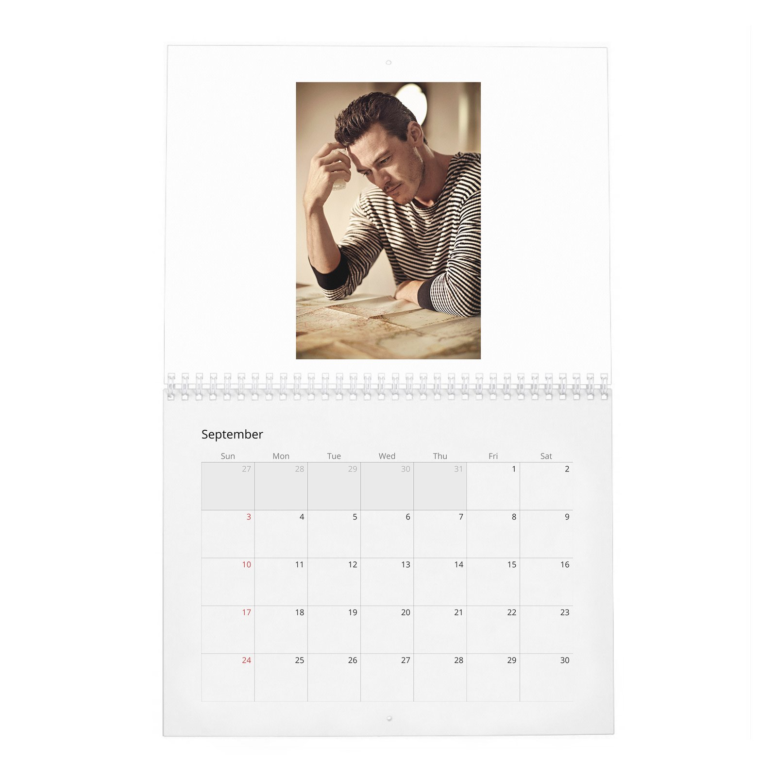 09 Luke Evans - Man Of The World 2027 Wall Calendar