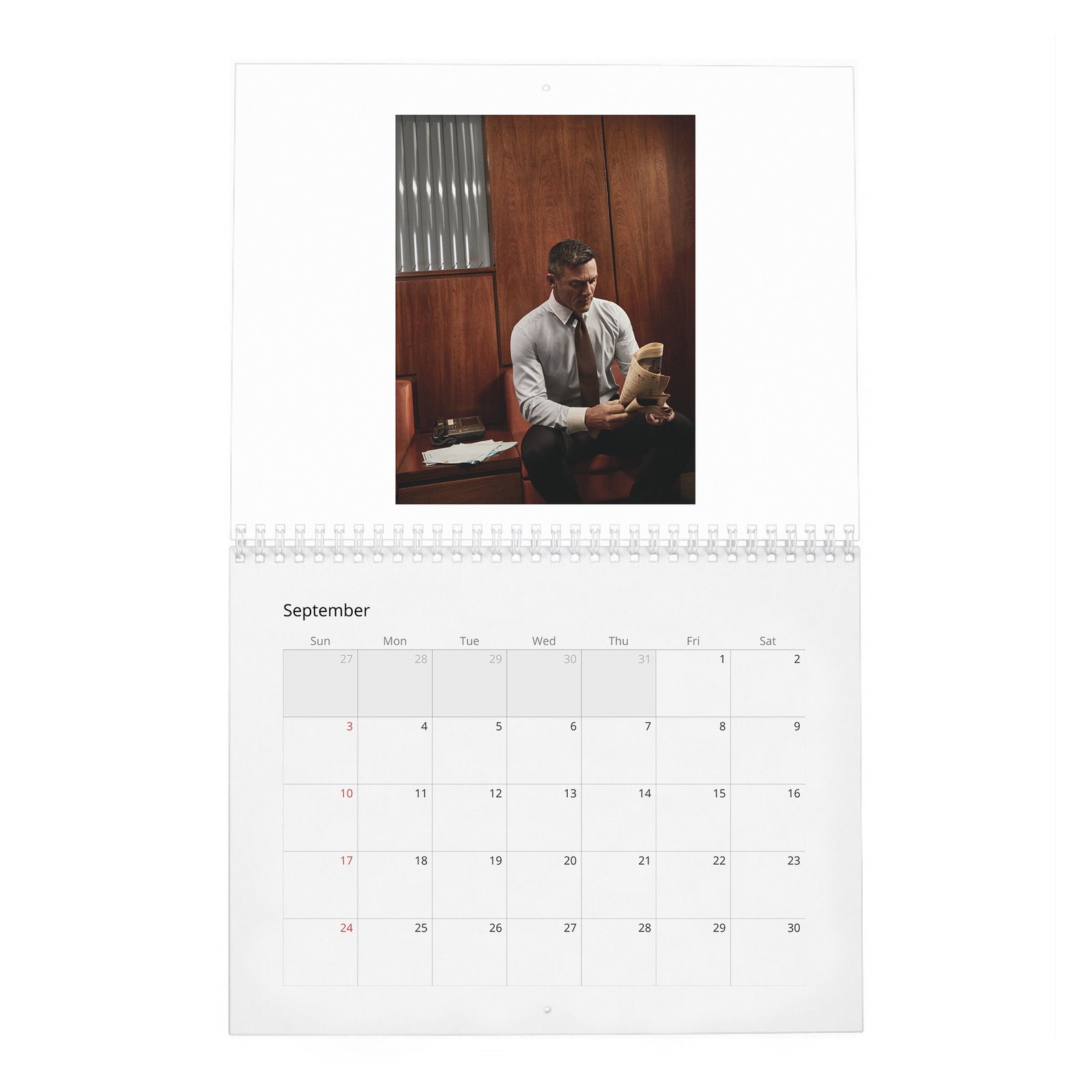 09 Luke Evans - Passion For Good Suits 2027 Wall Calendar