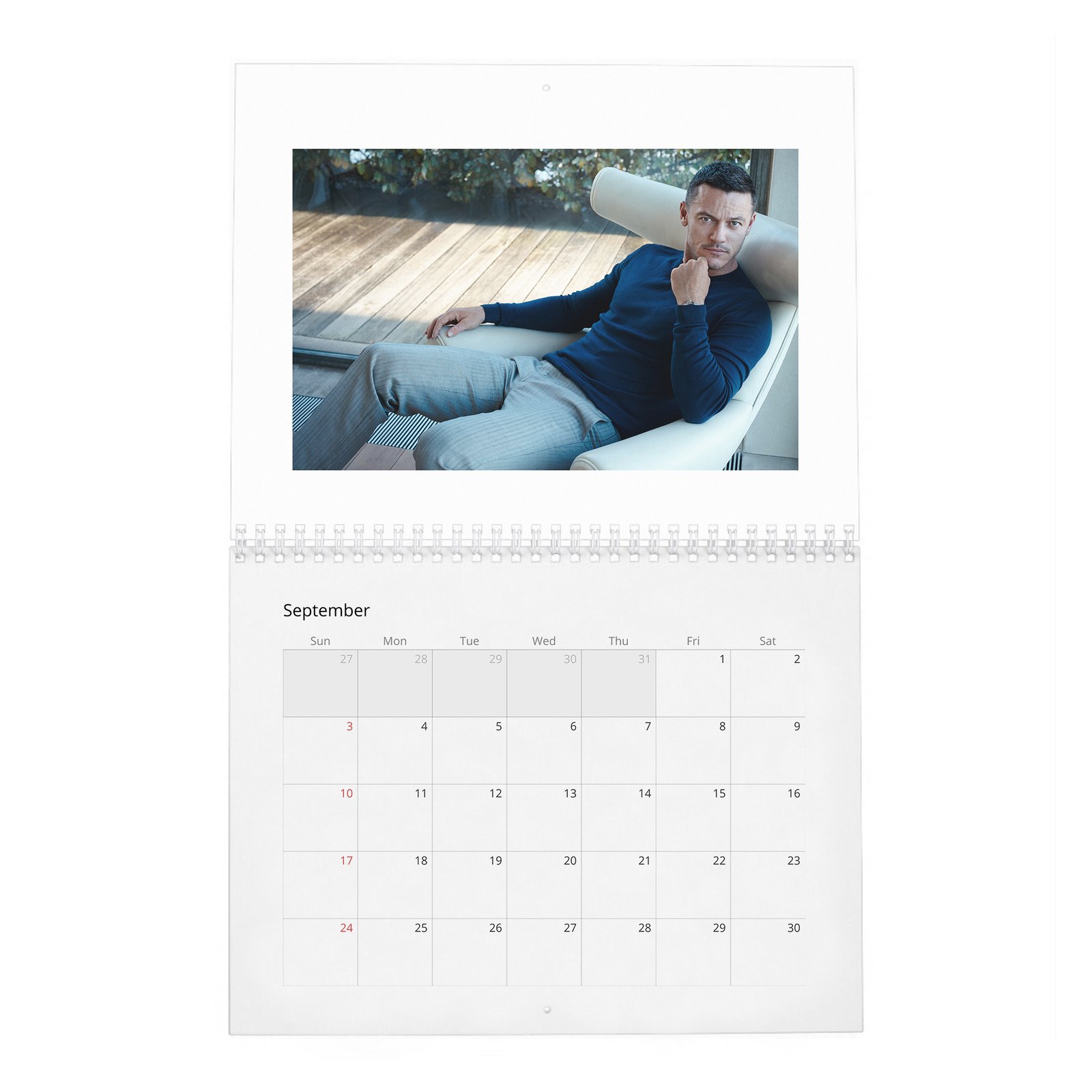 09 Luke Evans - The Go-To Guy 2027 Wall Calendar