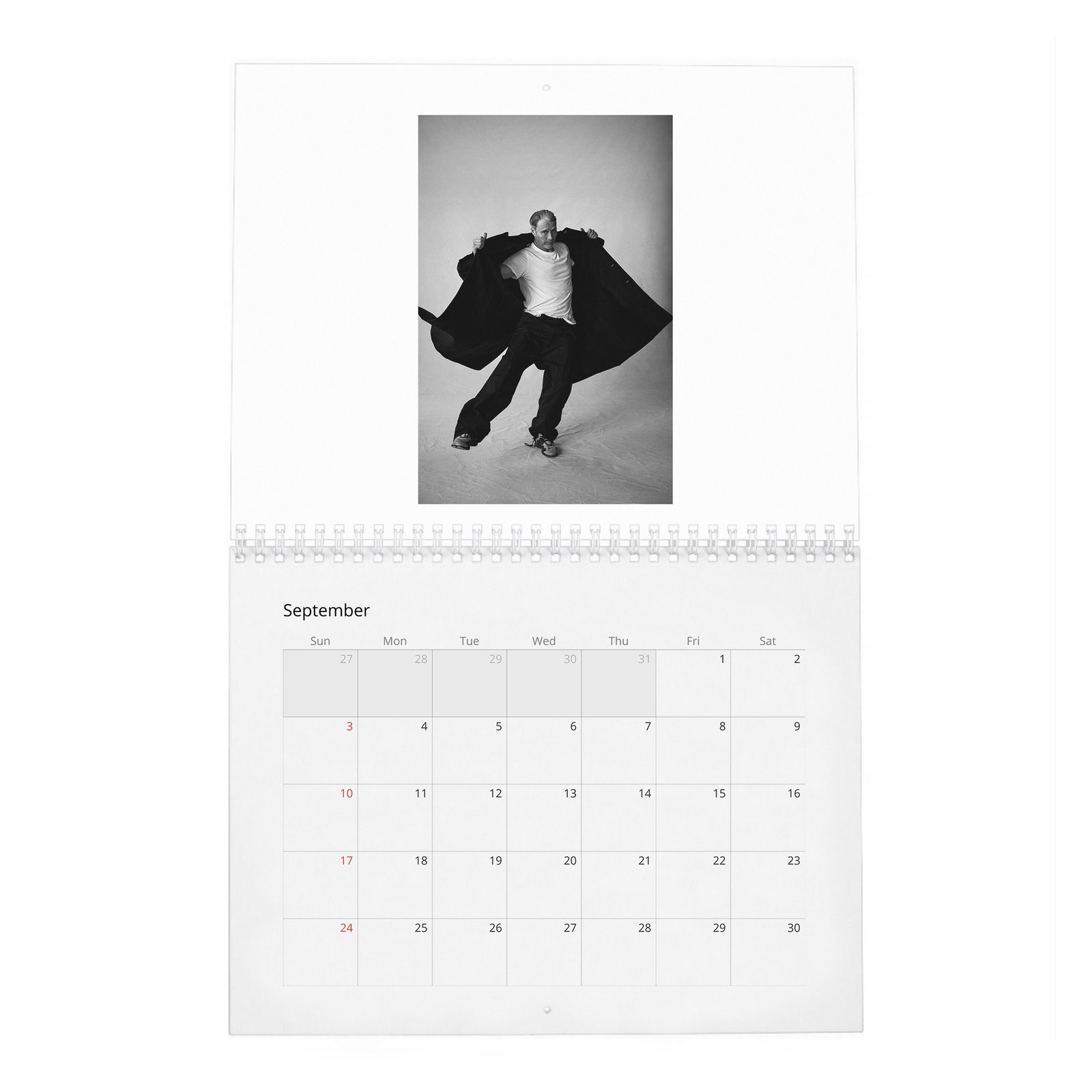 09 Mads Mikkelsen - Good Bad 2027 Wall Calendar