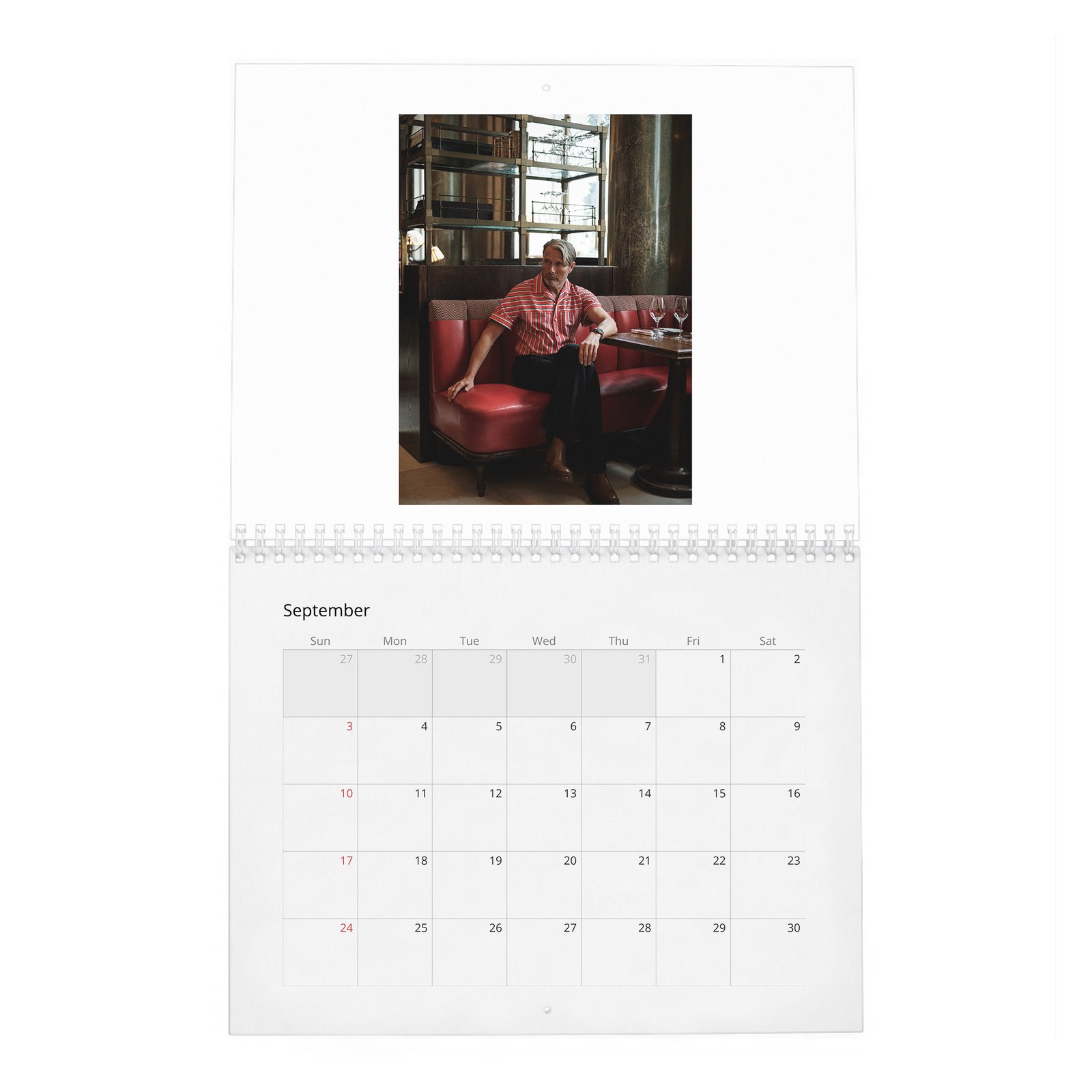 09 Mads Mikkelsen - Mads Uncensored 2027 Wall Calendar