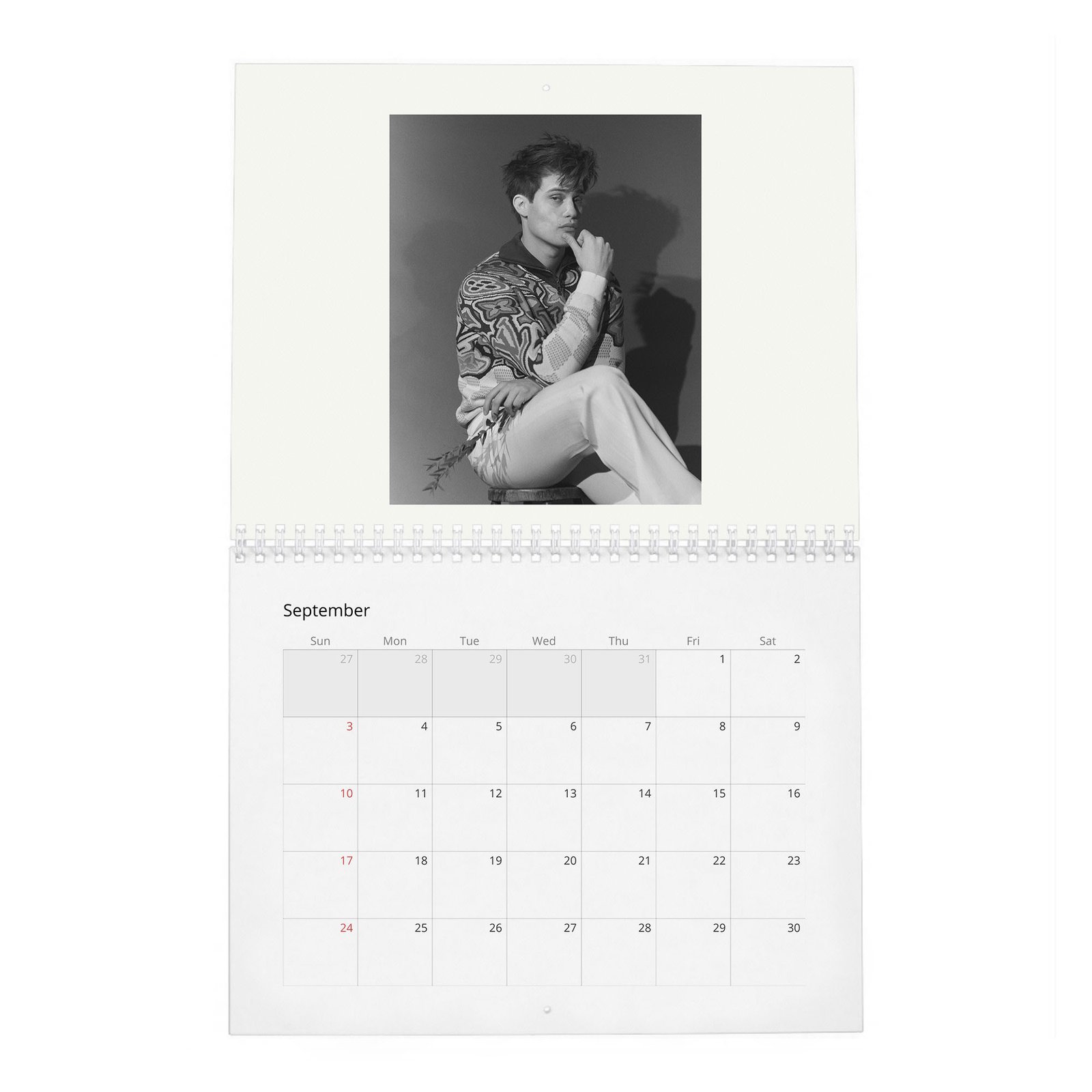 09 Nicholas Galitzine - Flaunt 2027 Wall Calendar