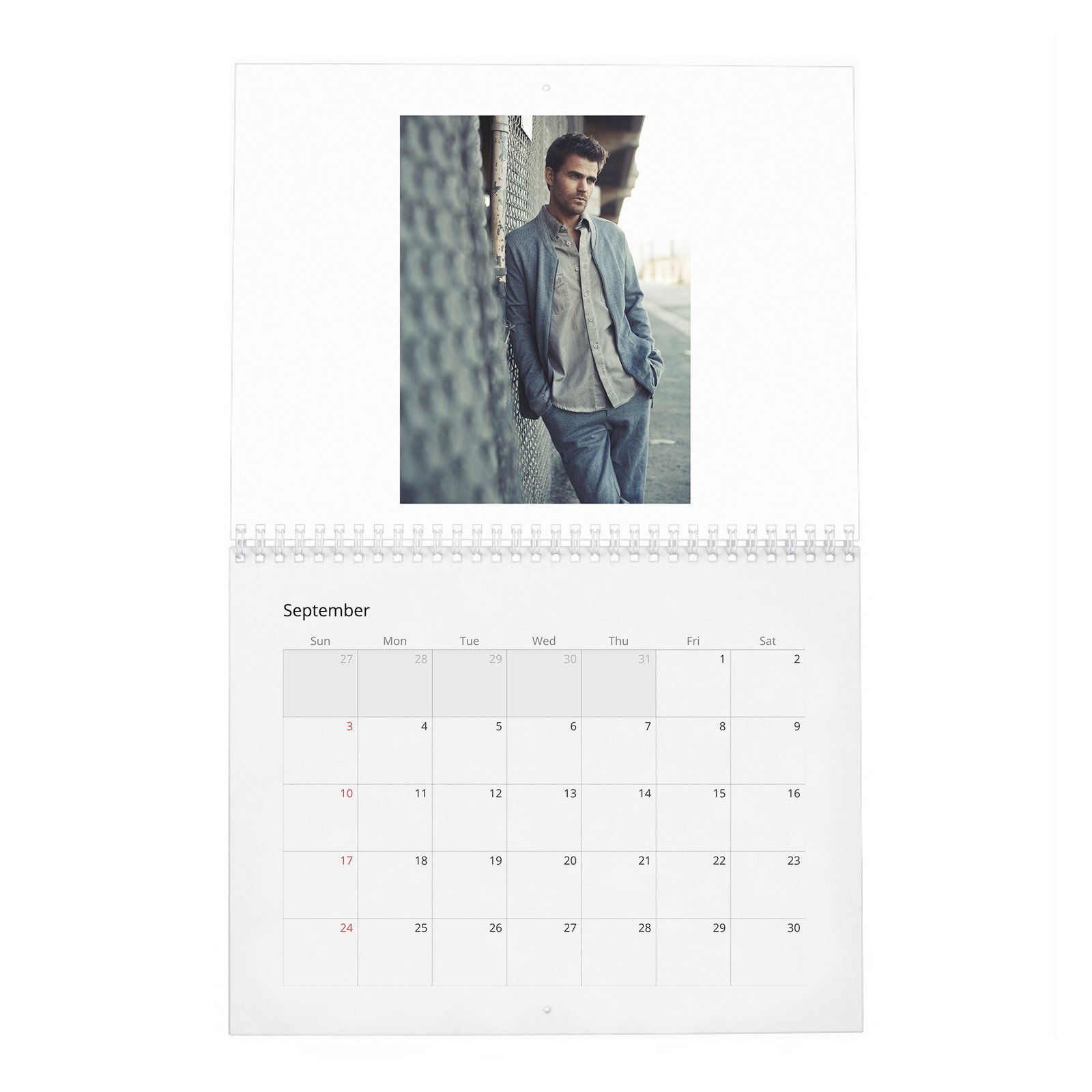 09 Paul Wesley - Handsome Devil 2027 Wall Calendar