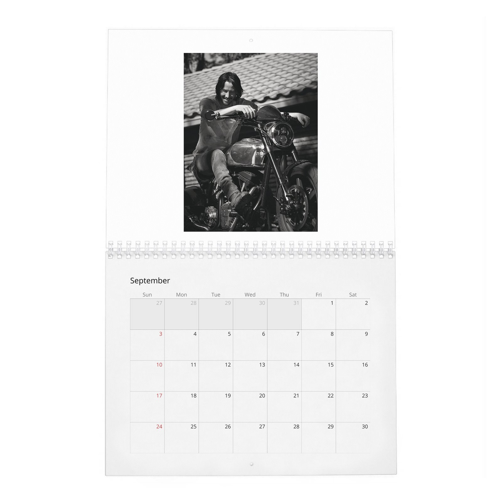 09 Keanu Reeves - Head Up 2027 Wall Calendar