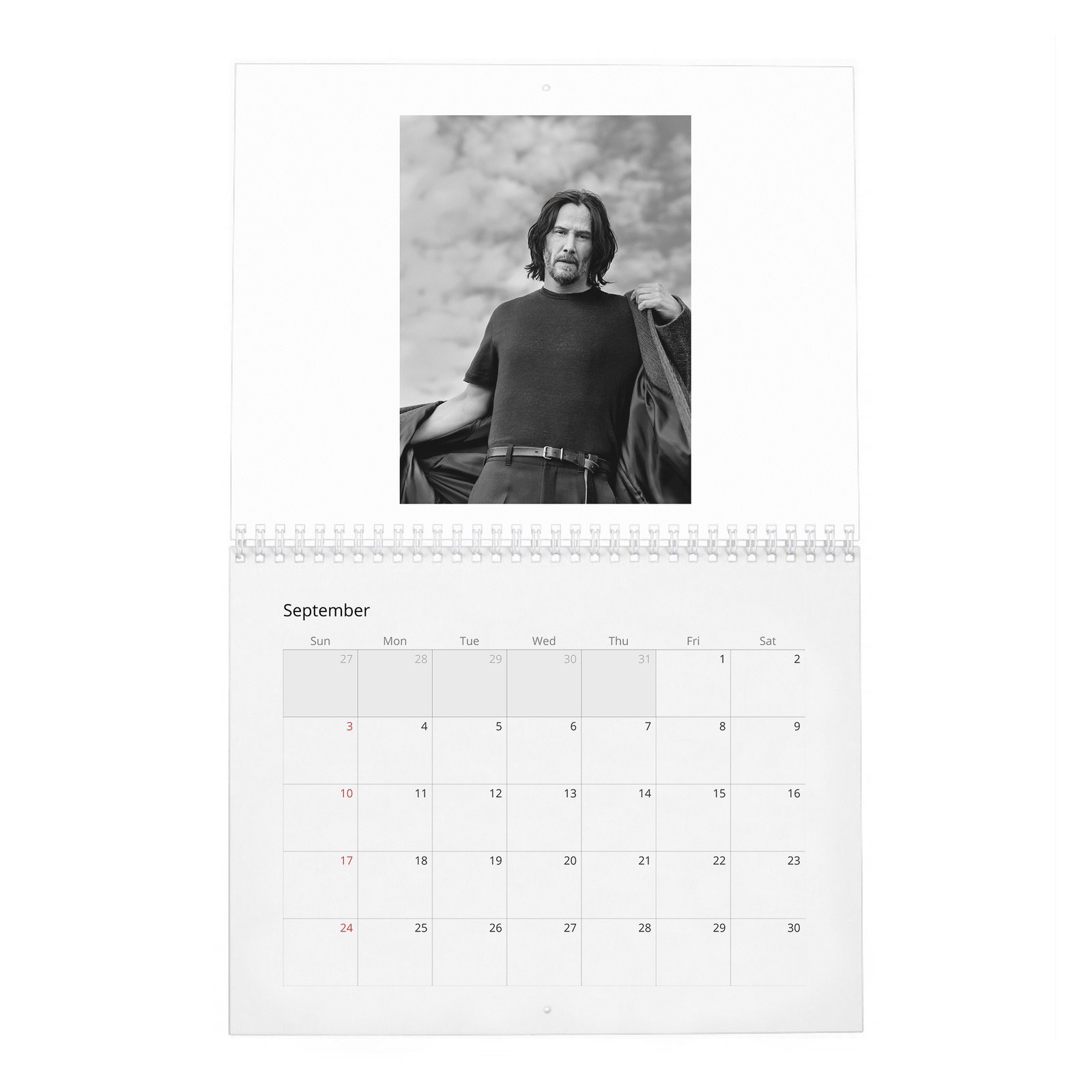 Keanu Reeves - Head Up 2027 Wall Calendar