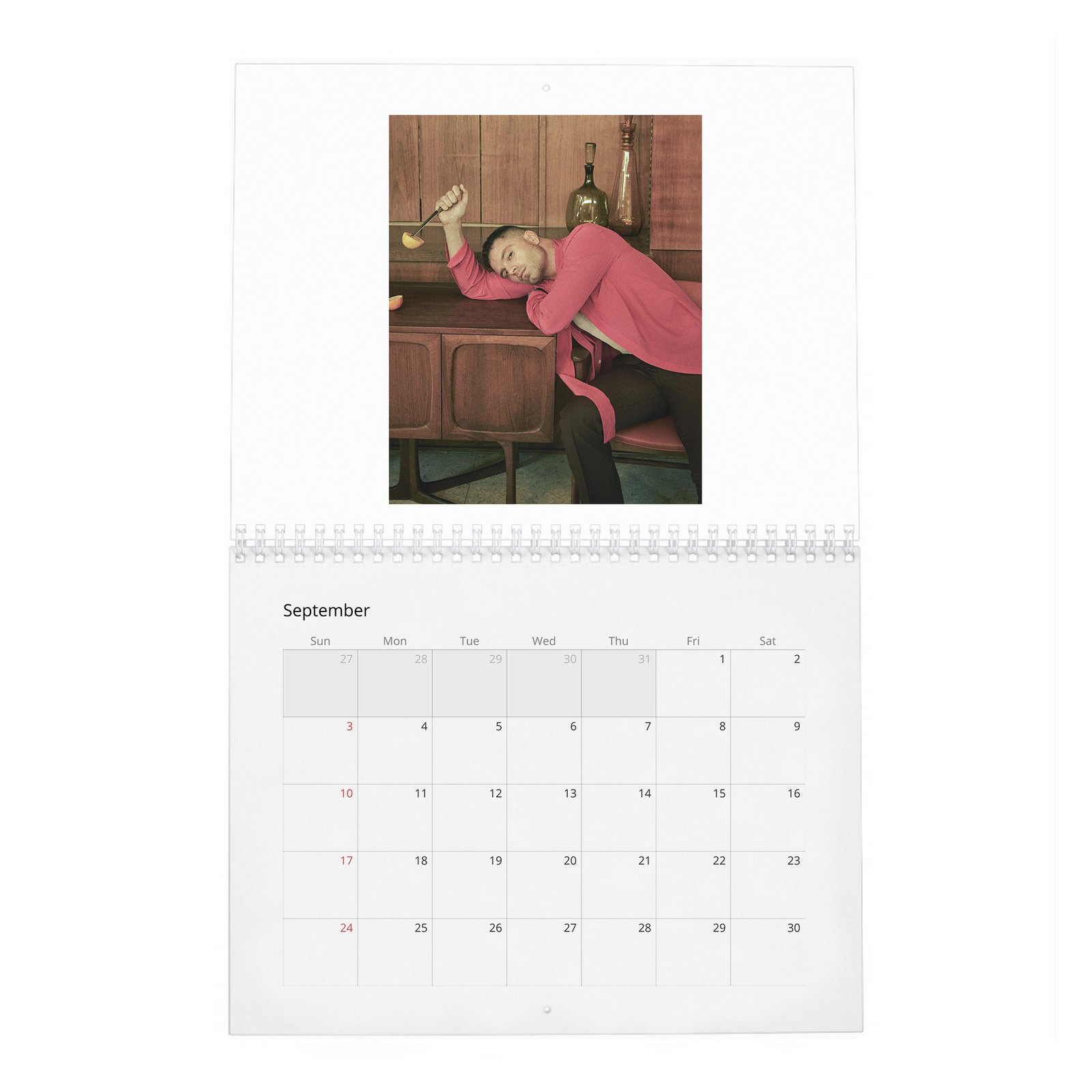 09 Sebastian Stan - Dives Deep 2027 Wall Calendar