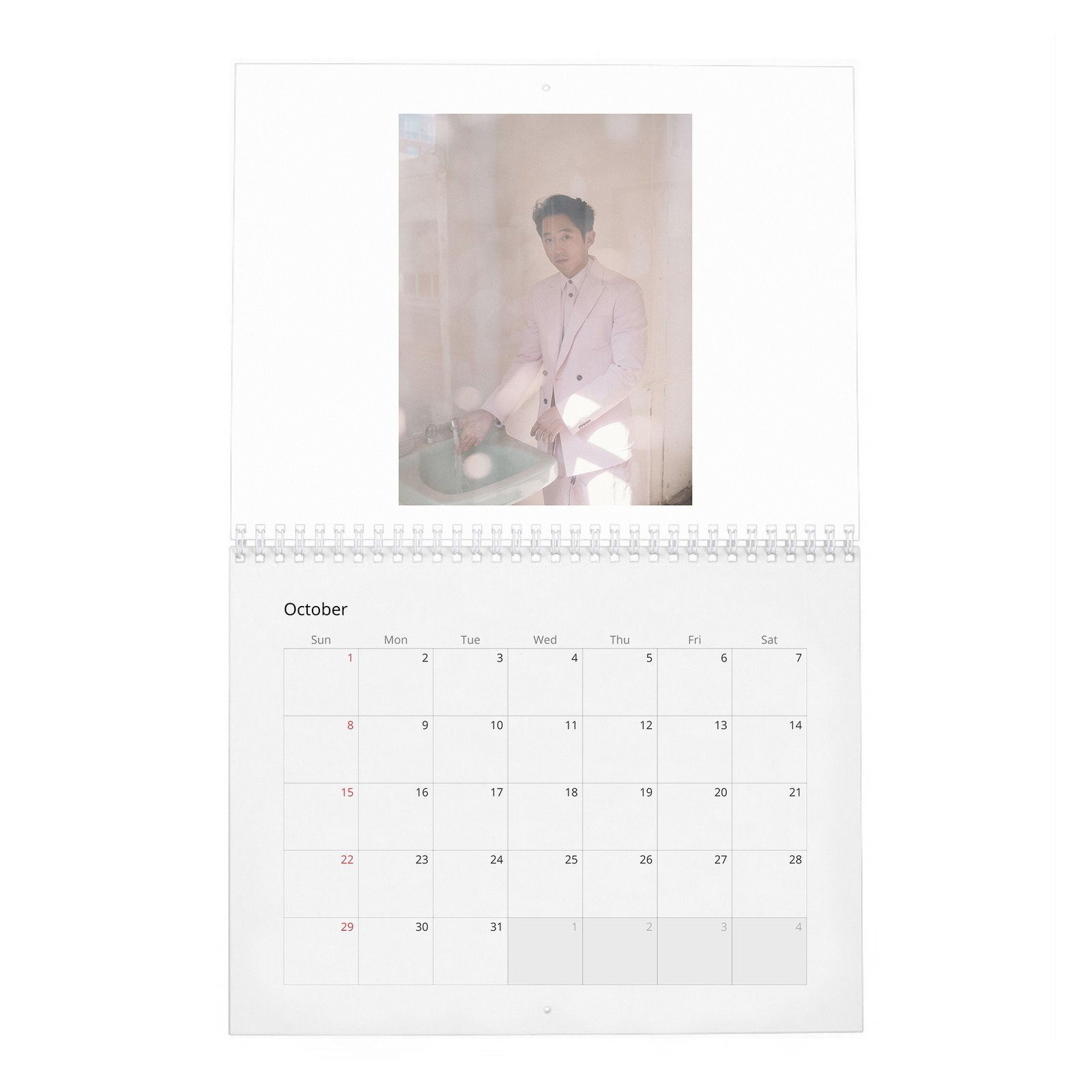 10 Steven Yeun - Flaunt 2027 Wall Calendar