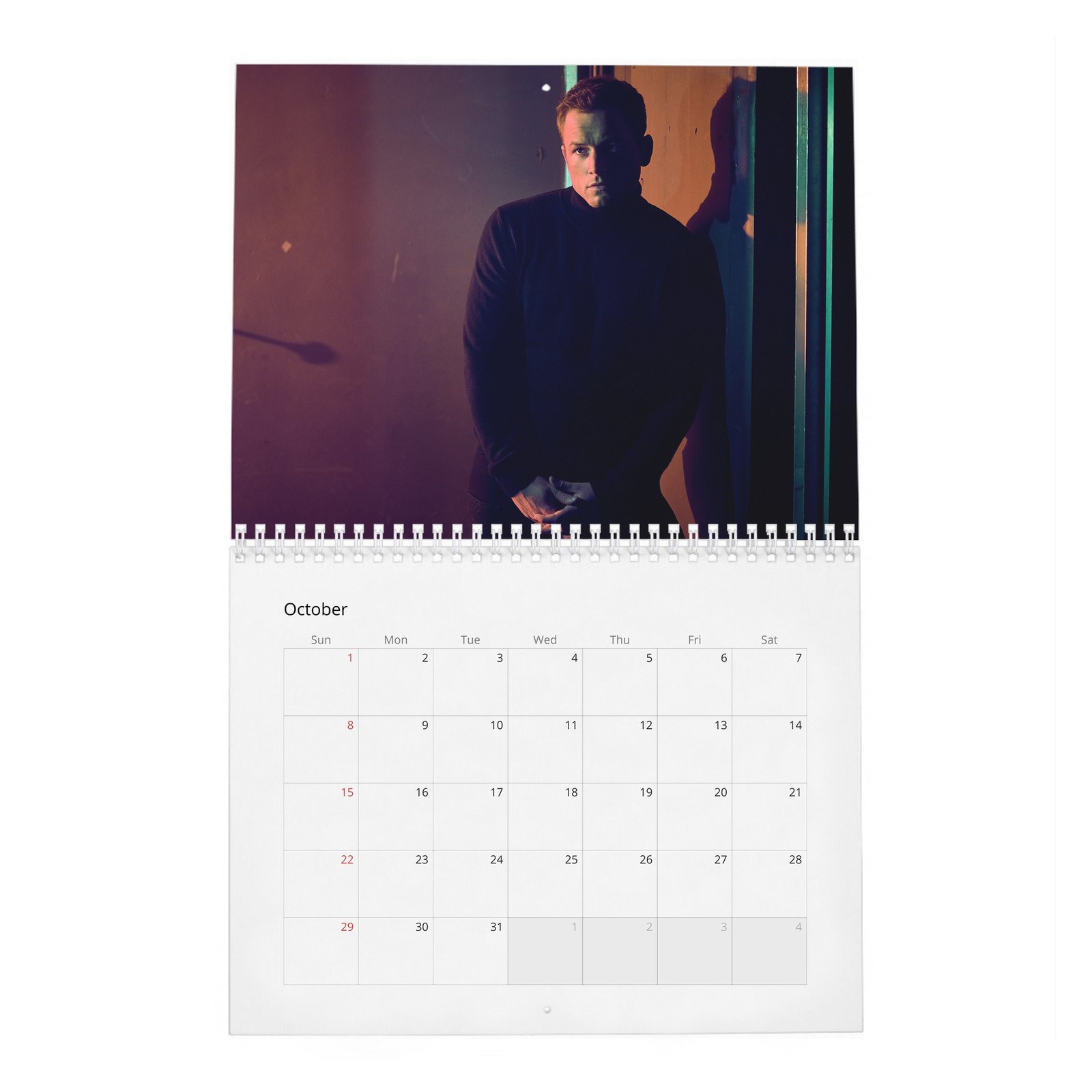 10 Taron Egerton - Flaunt 2027 Wall Calendar