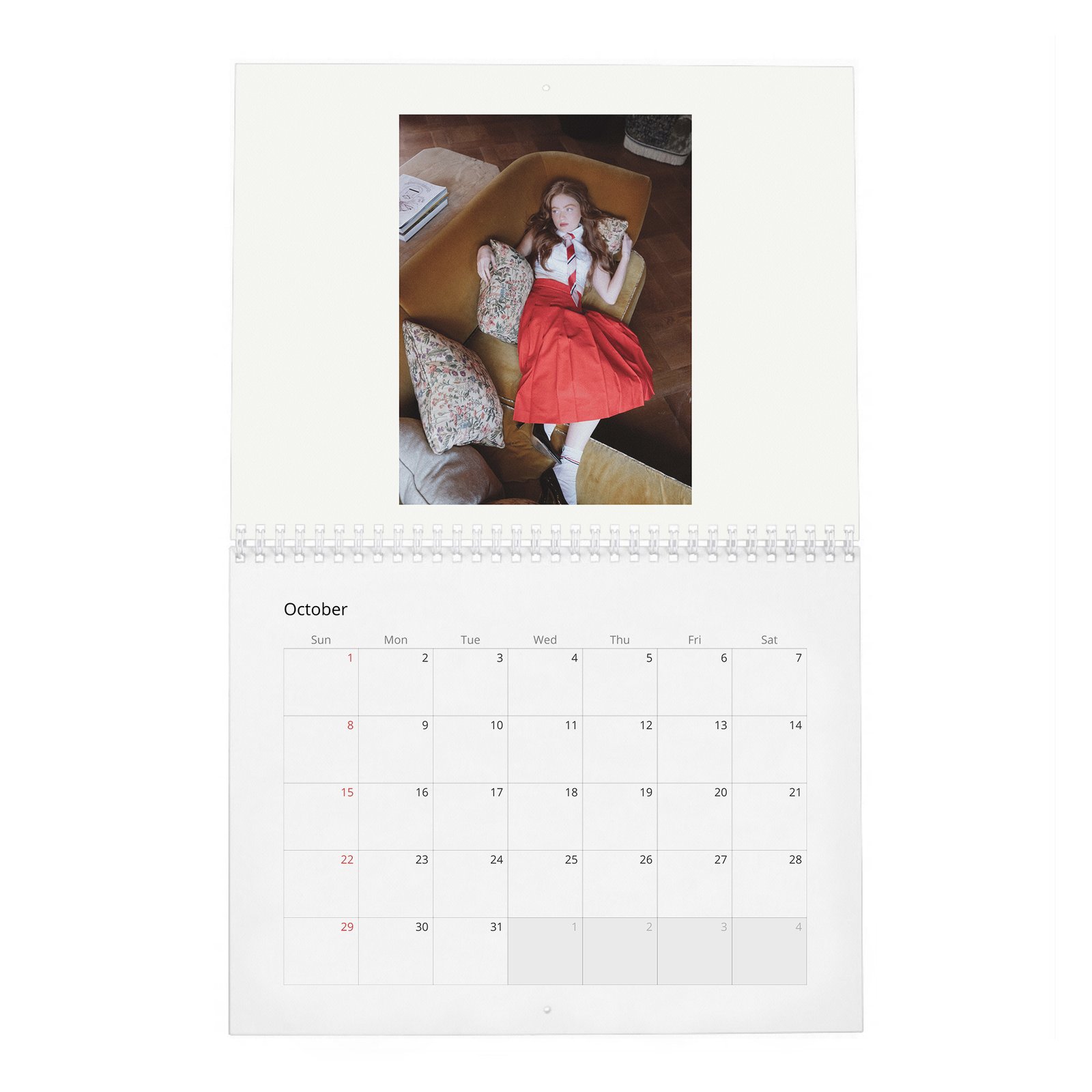10 Sadie Sink - Flaunt 2027 Wall Calendar