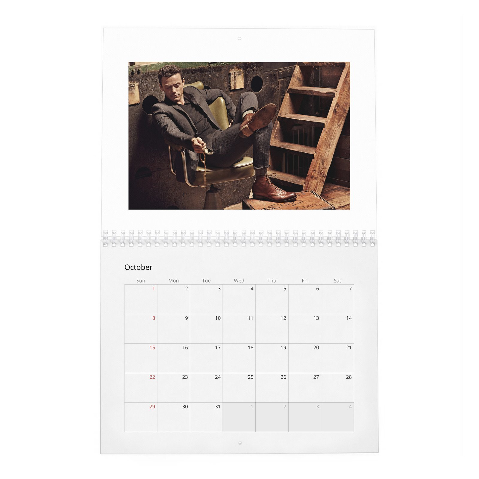 10 Luke Evans - Man Of The World 2027 Wall Calendar
