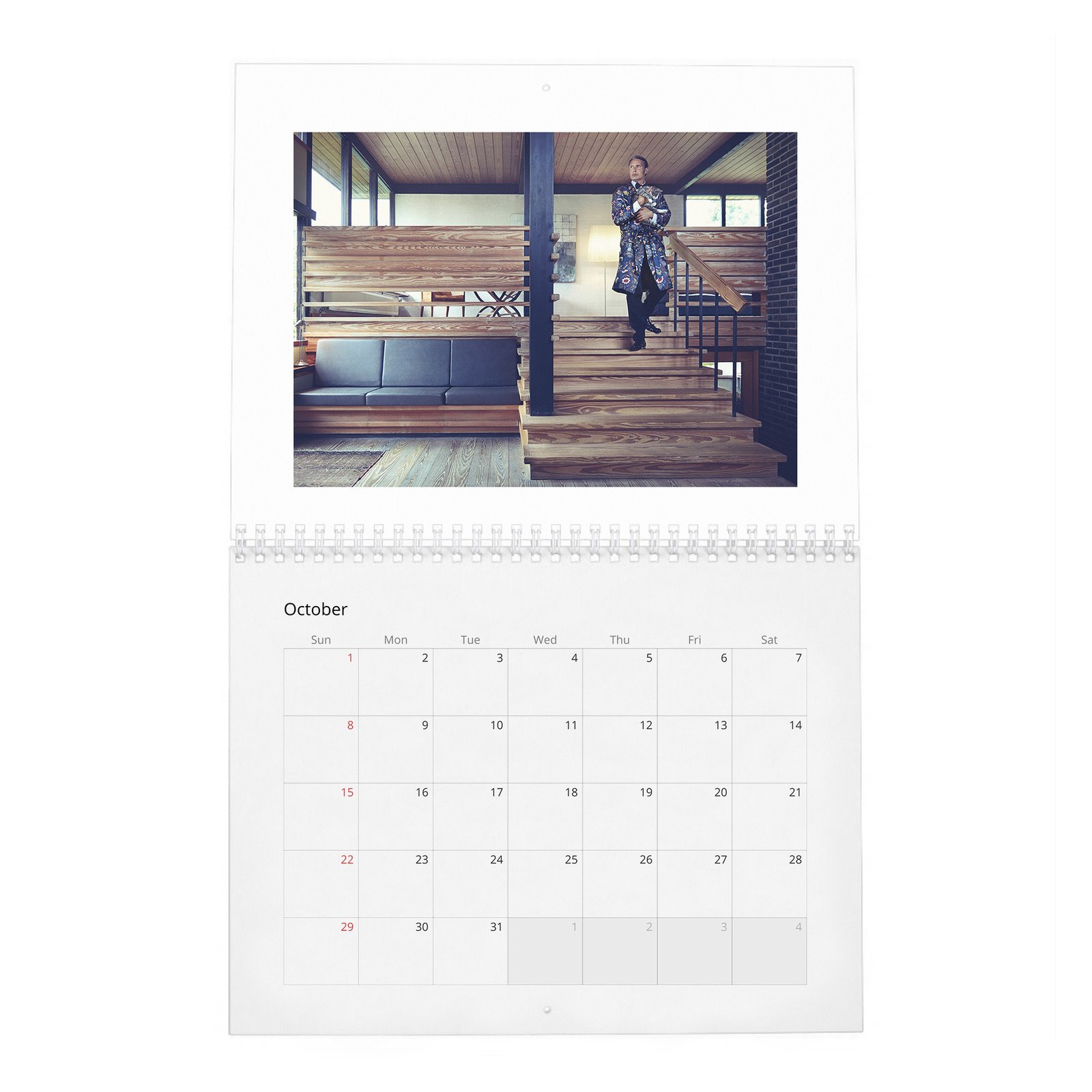 10 Mads Mikkelsen - Poker Face 2027 Wall Calendar
