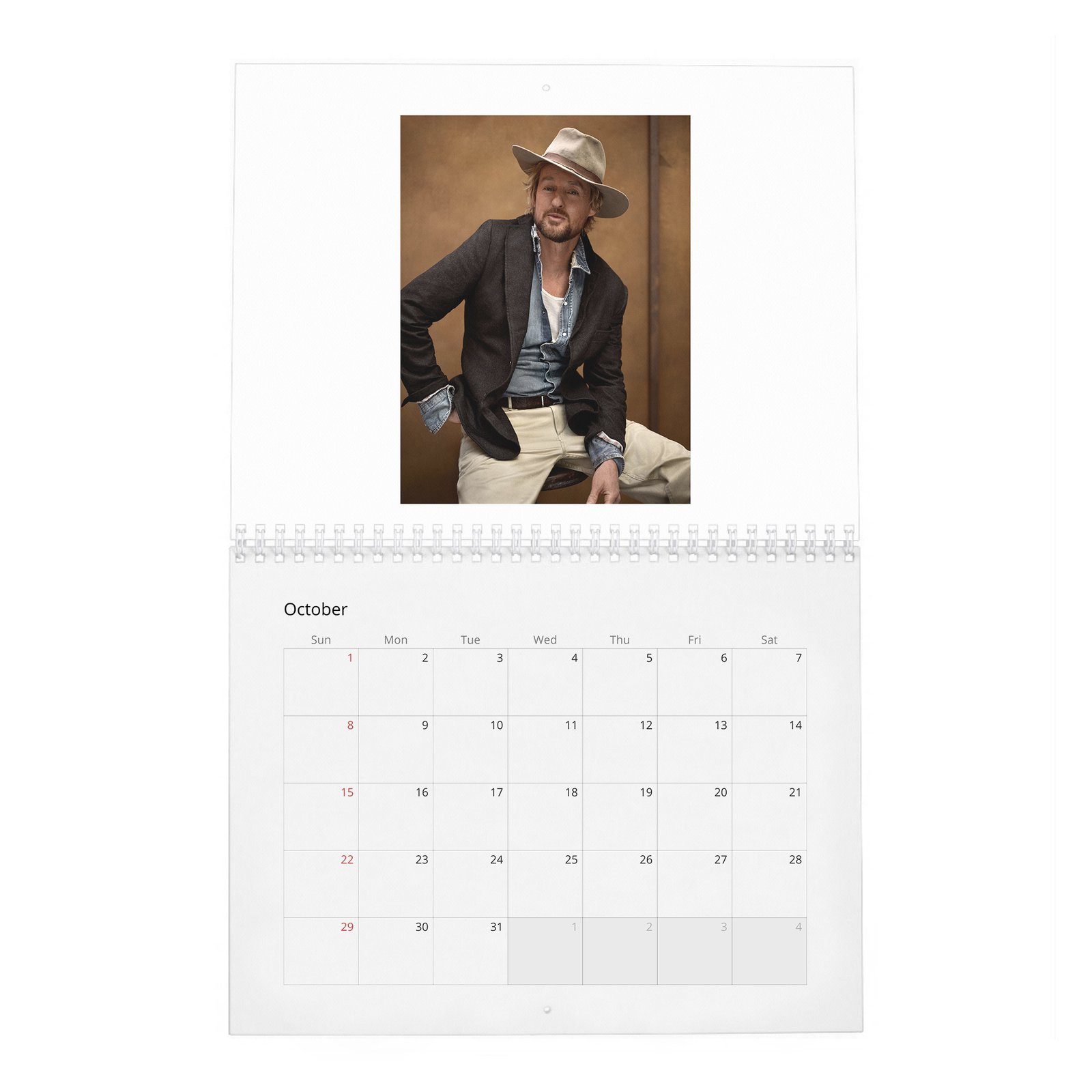 10 Owen Wilson - Doing Great 2027 Wall Calendar