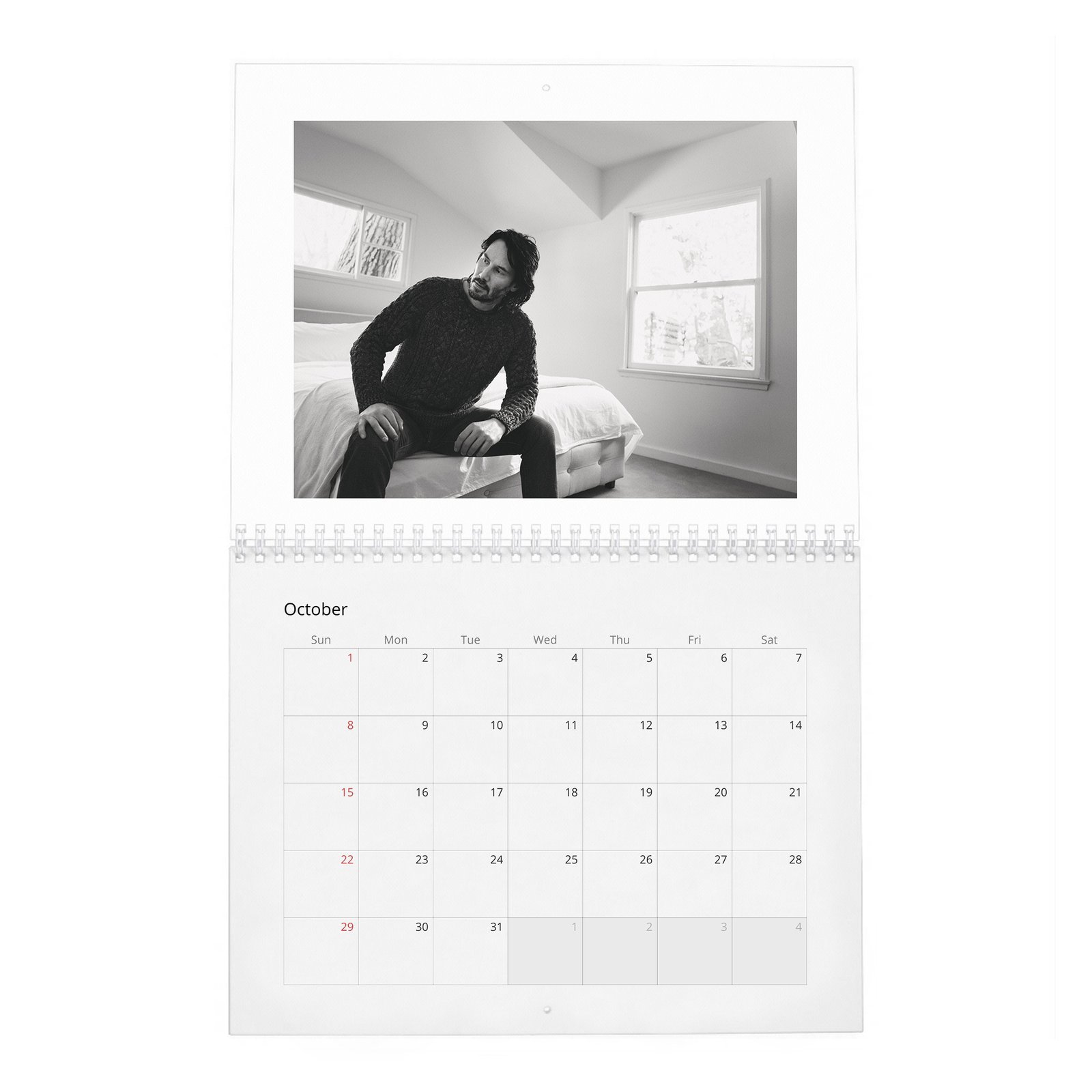 10 Keanu Reeves - Head Up 2027 Wall Calendar