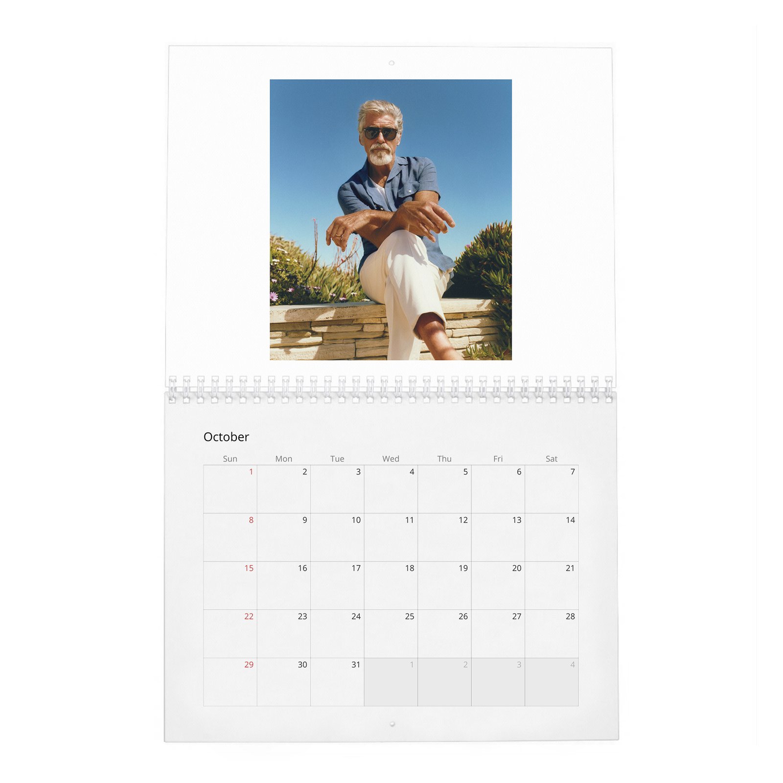 10 Pierce Brosnan - Beachy Life 2027 Wall Calendar