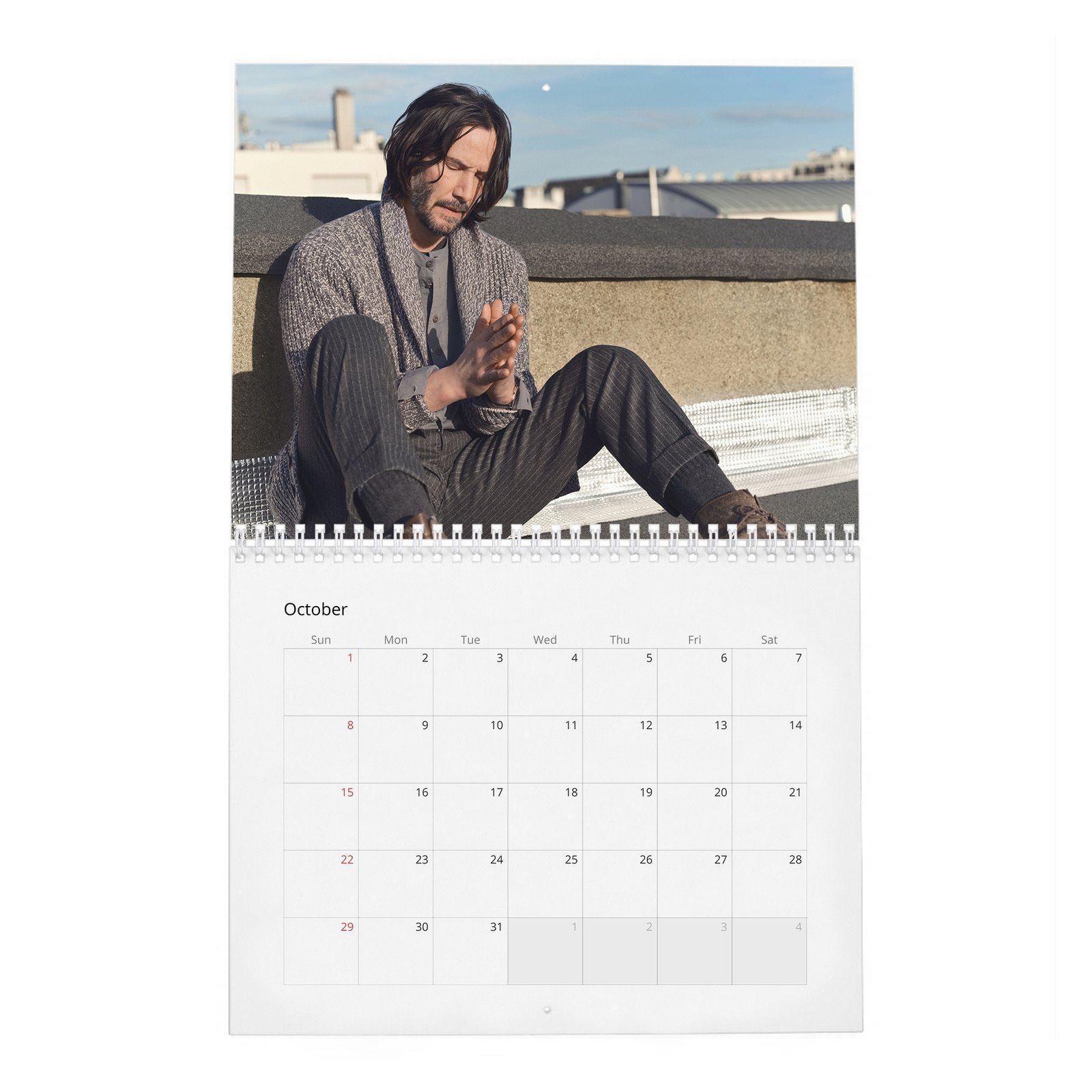 Keanu Reeves - Head Up 2027 Wall Calendar