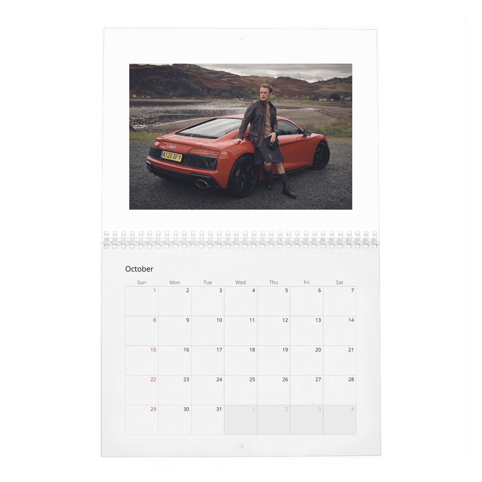 10 Sam Heughan - Monarch Of The Glen 2027 Wall Calendar