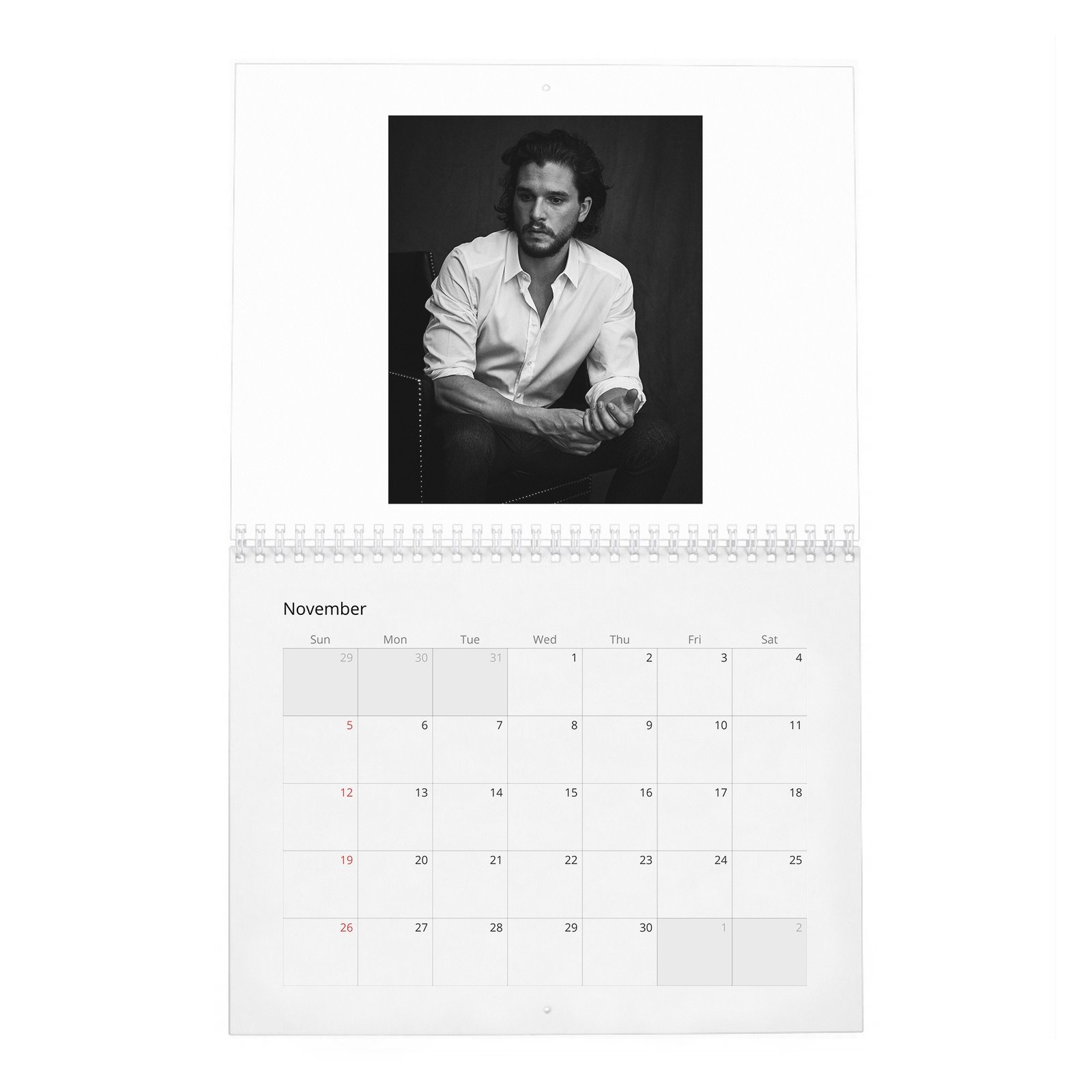 11 Kit Harington - Bastard Revolution 2027 Wall Calendar