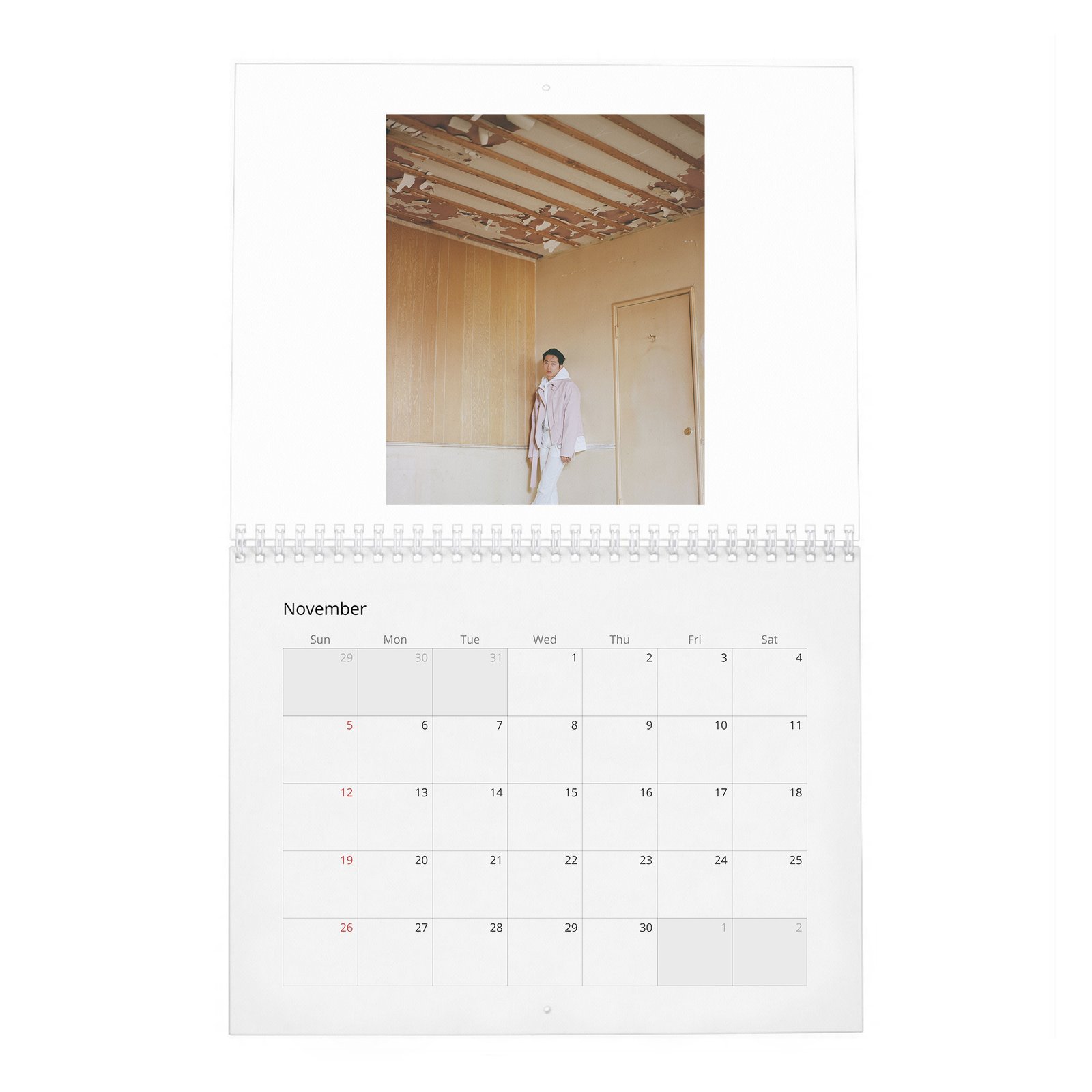 11 Steven Yeun - Flaunt 2027 Wall Calendar