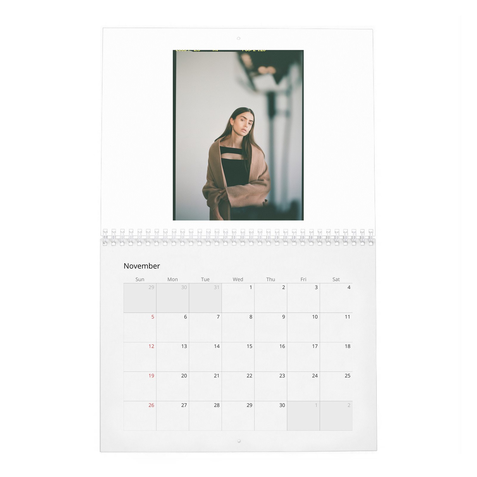 11 Lily Collins - Laterals 2027 Wall Calendar