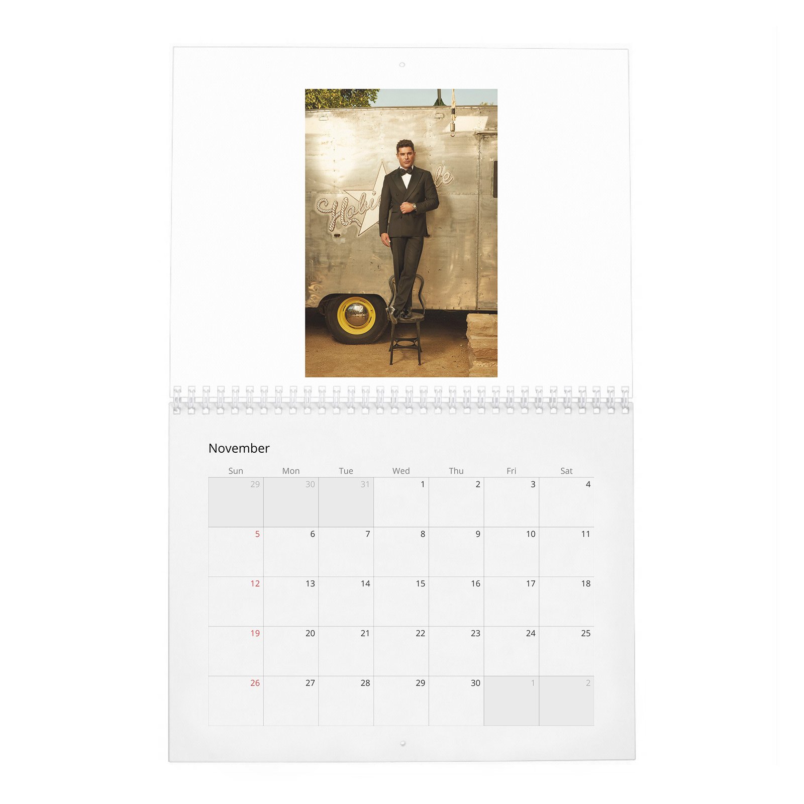 11 Zac Efron - The Ringmaster 2027 Wall Calendar