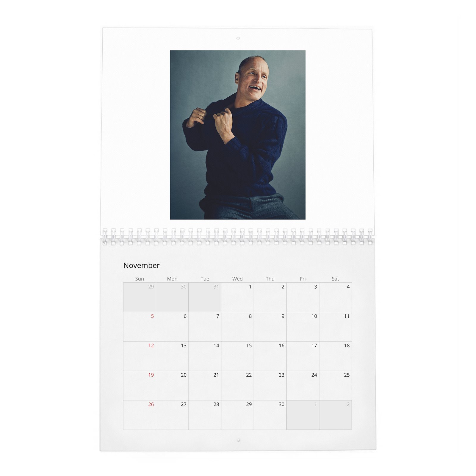 11 Woody Harrelson - Light Up 2027 Wall Calendar