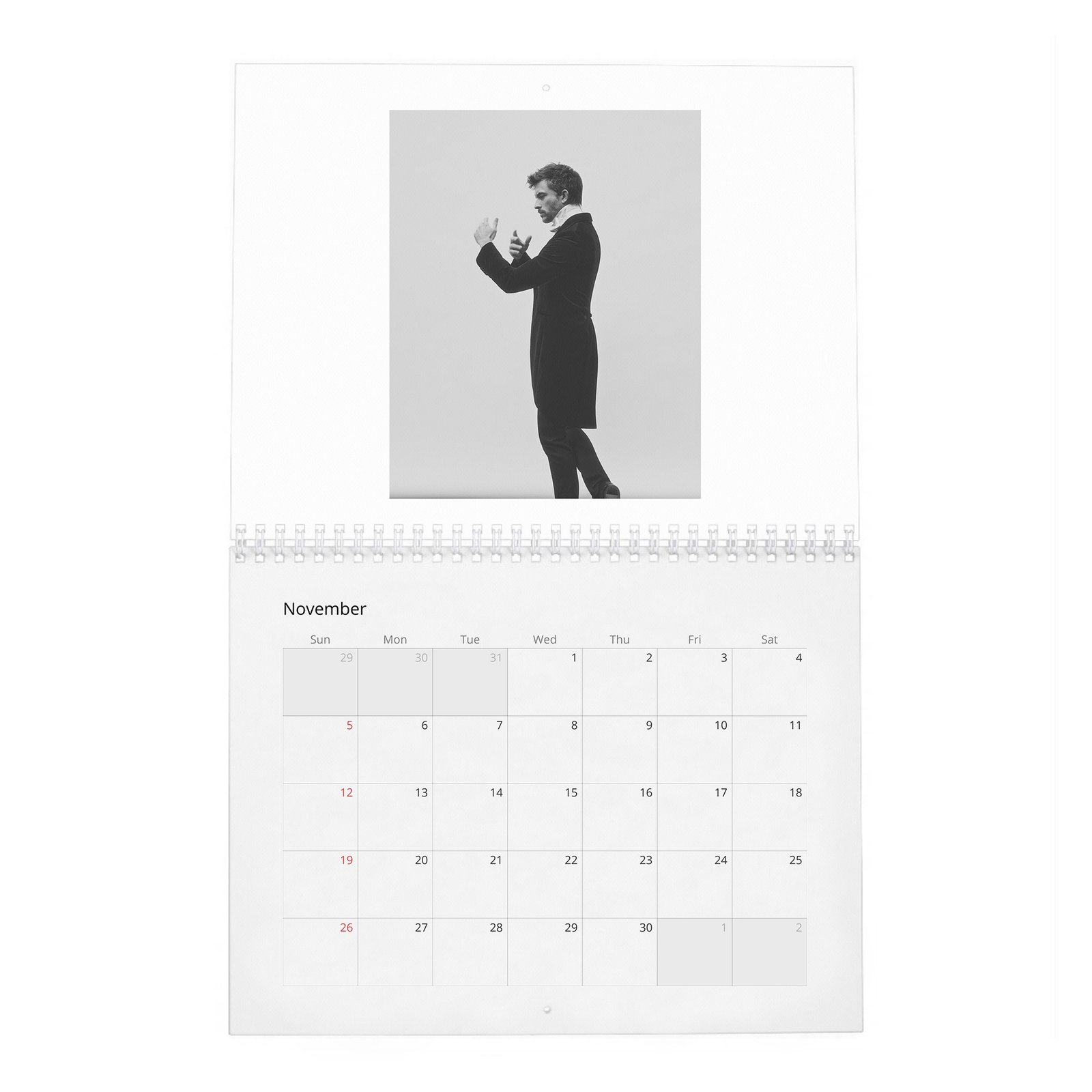 Jonathan Bailey - The Gentleman 2027 Wall Calendar