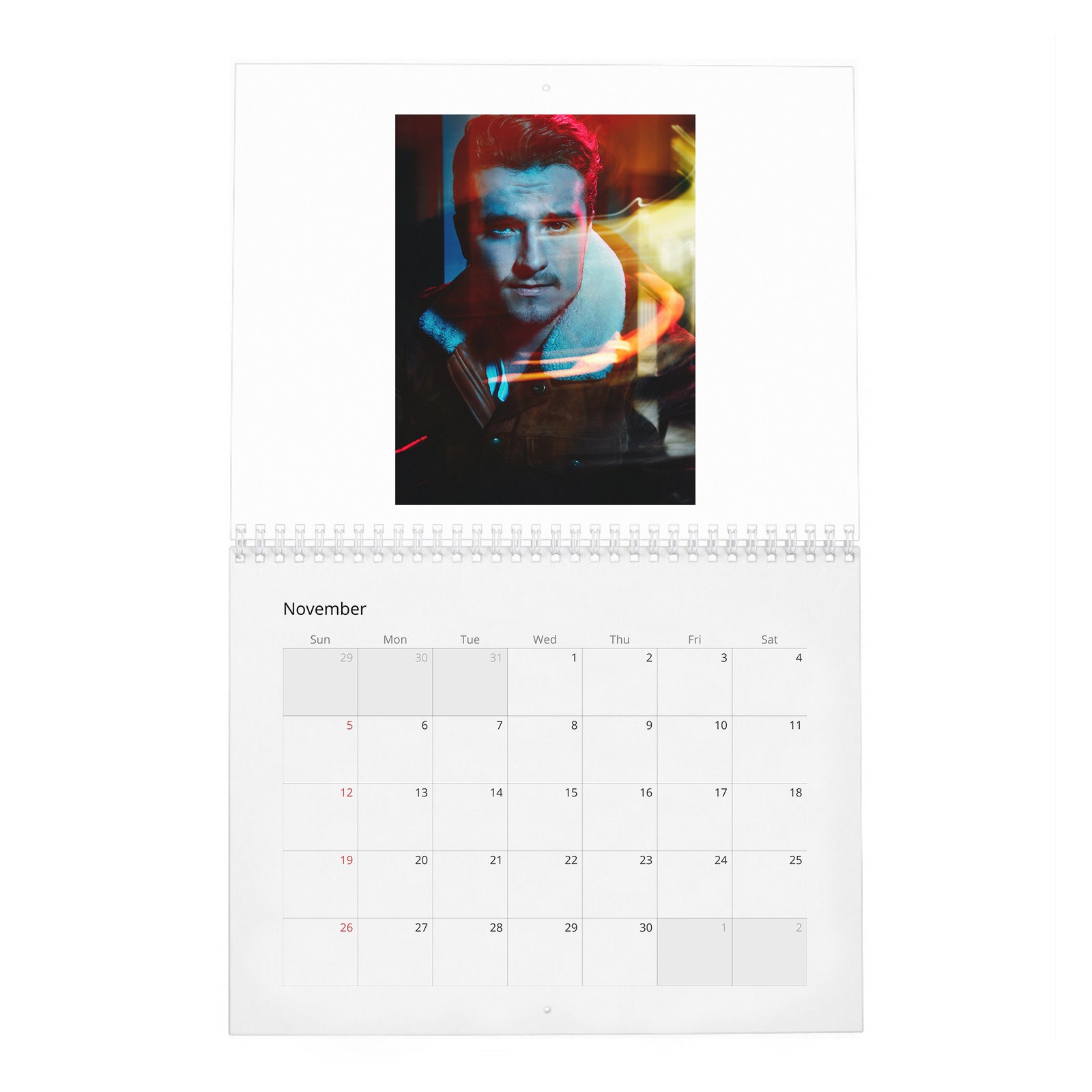 11 Josh Hutcherson - Flaunt 2027 Wall Calendar