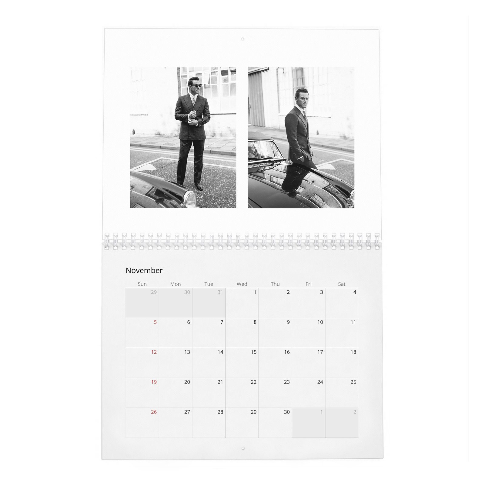 Luke Evans - Man About Town 2027 Wall Calendar