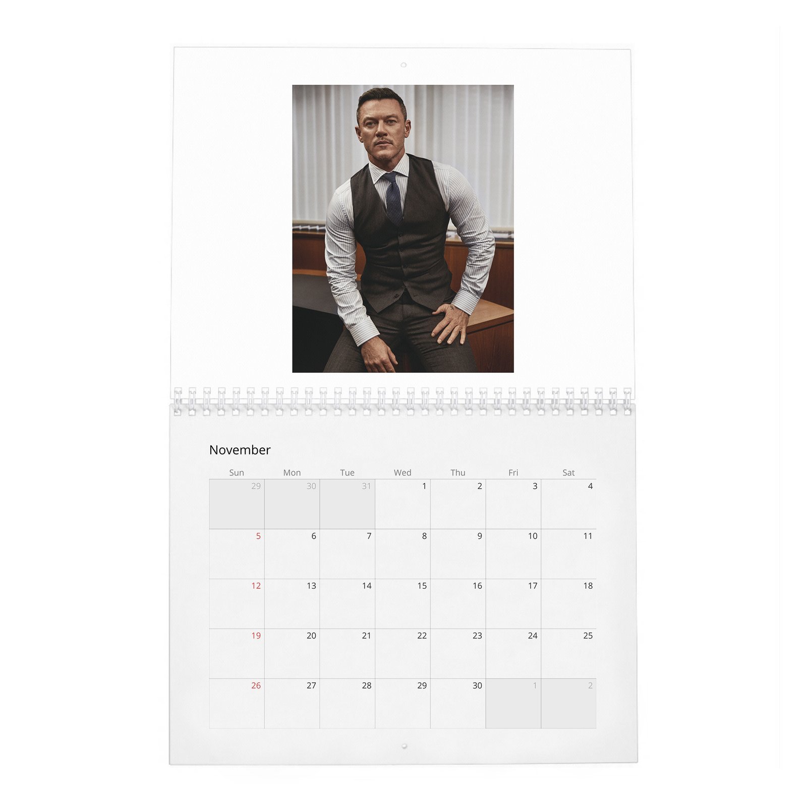 11 Luke Evans - Passion For Good Suits 2027 Wall Calendar