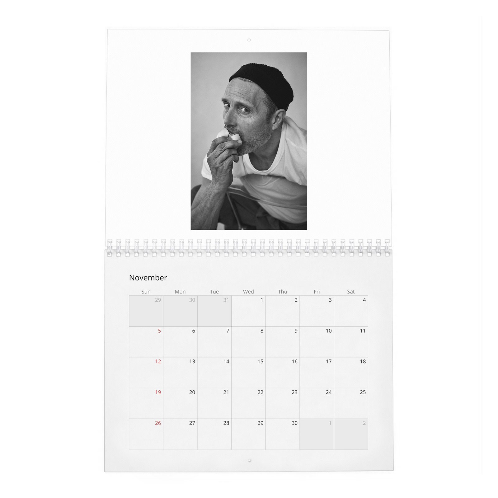 11 Mads Mikkelsen - Good Bad 2027 Wall Calendar