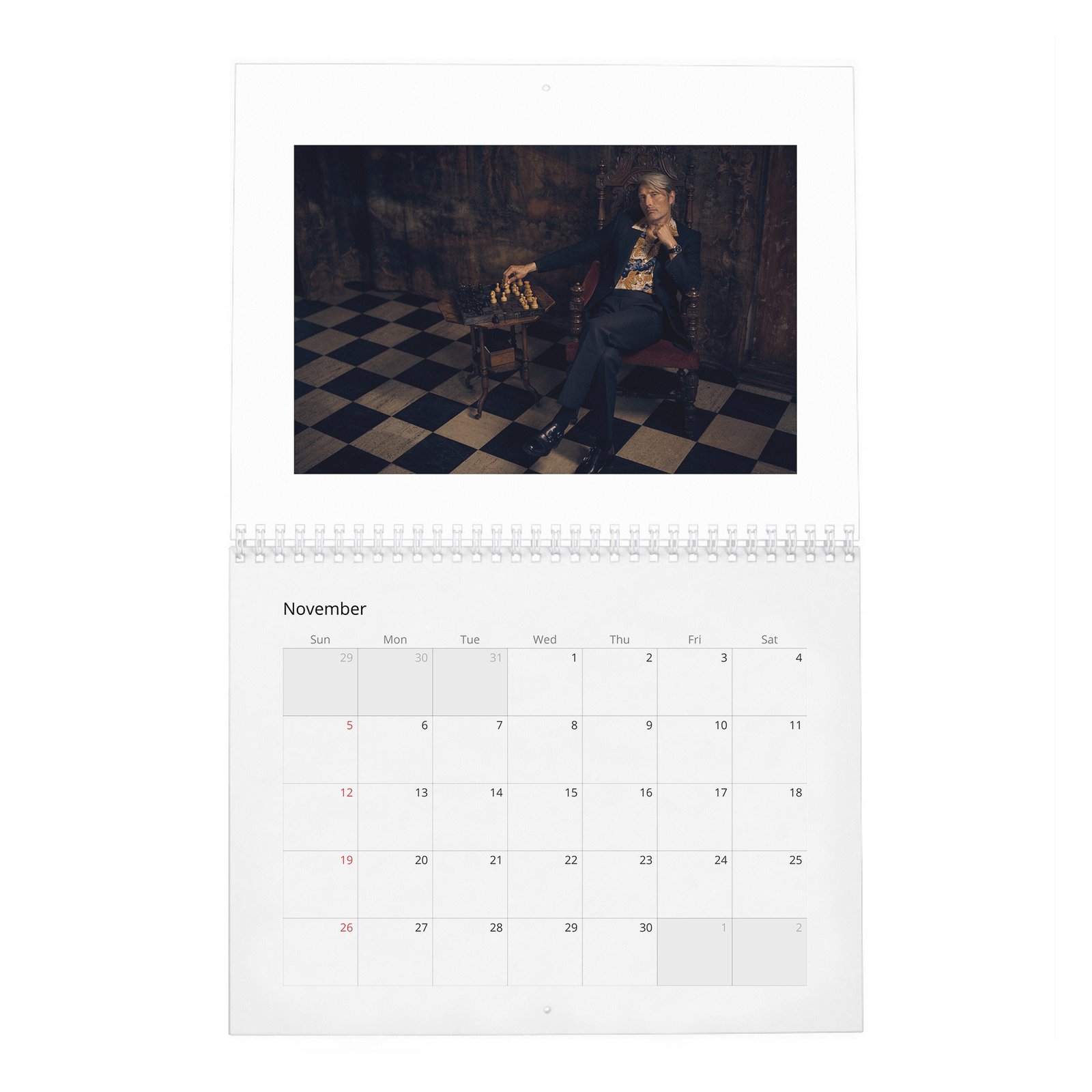 Mads Mikkelsen - The Great Dane 2027 Wall Calendar