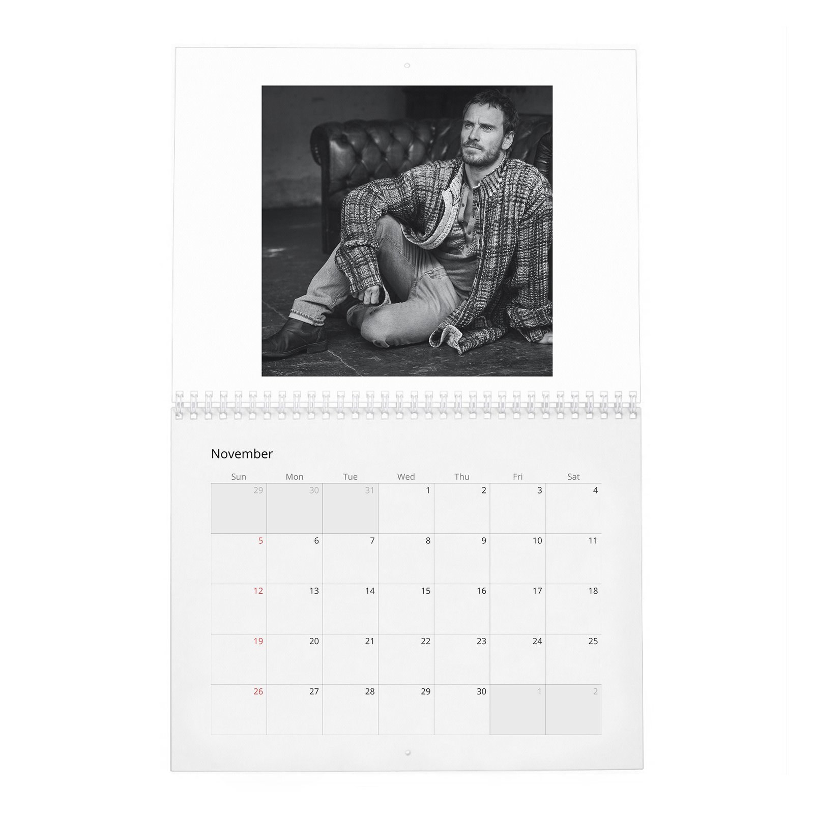 Michael Fassbender - Rules For Living 2027 Wall Calendar