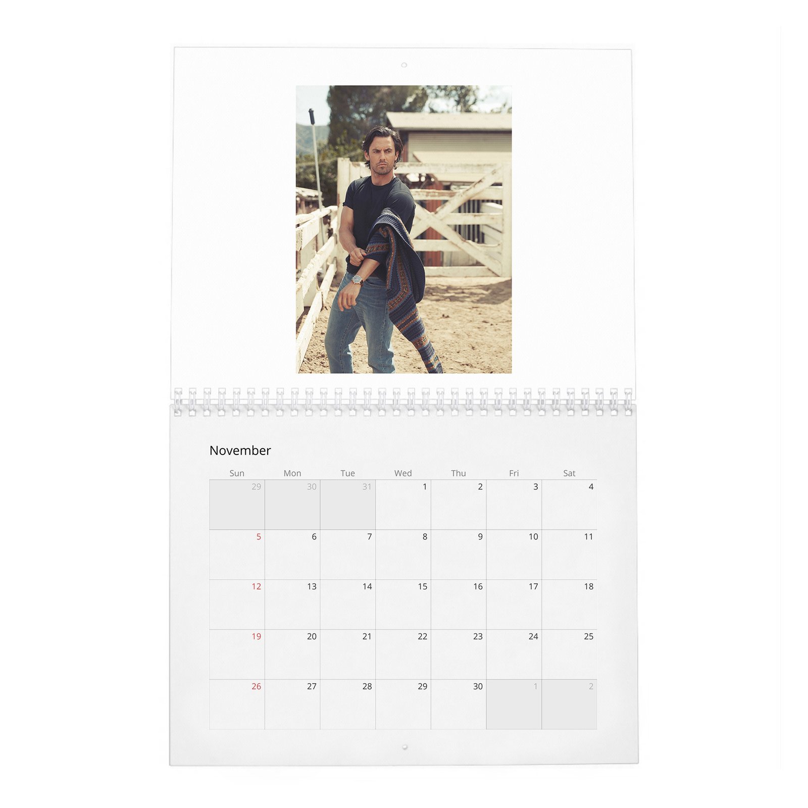 11 Milo Ventimiglia - Emotional Appeal 2027 Wall Calendar