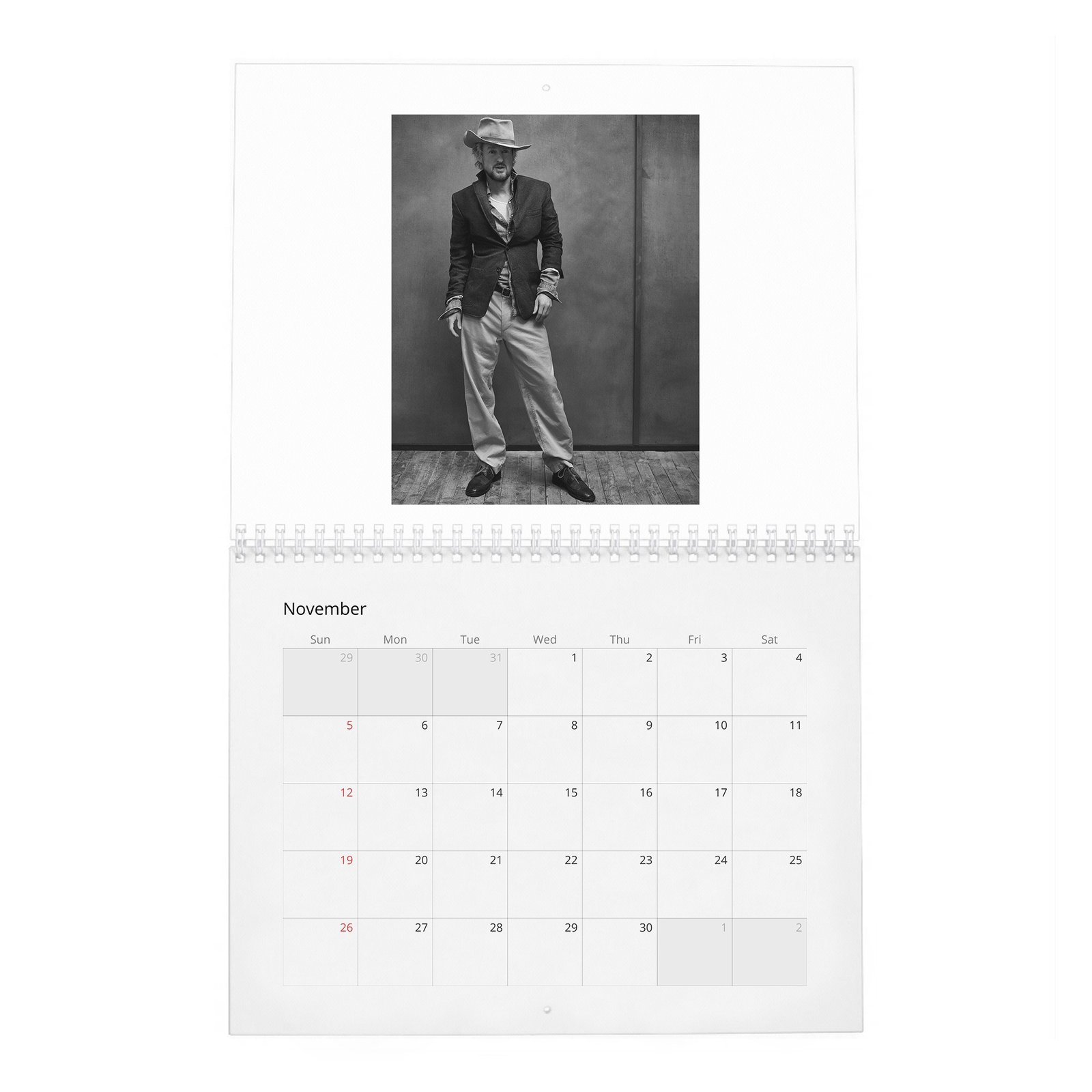 11 Owen Wilson - Doing Great 2027 Wall Calendar